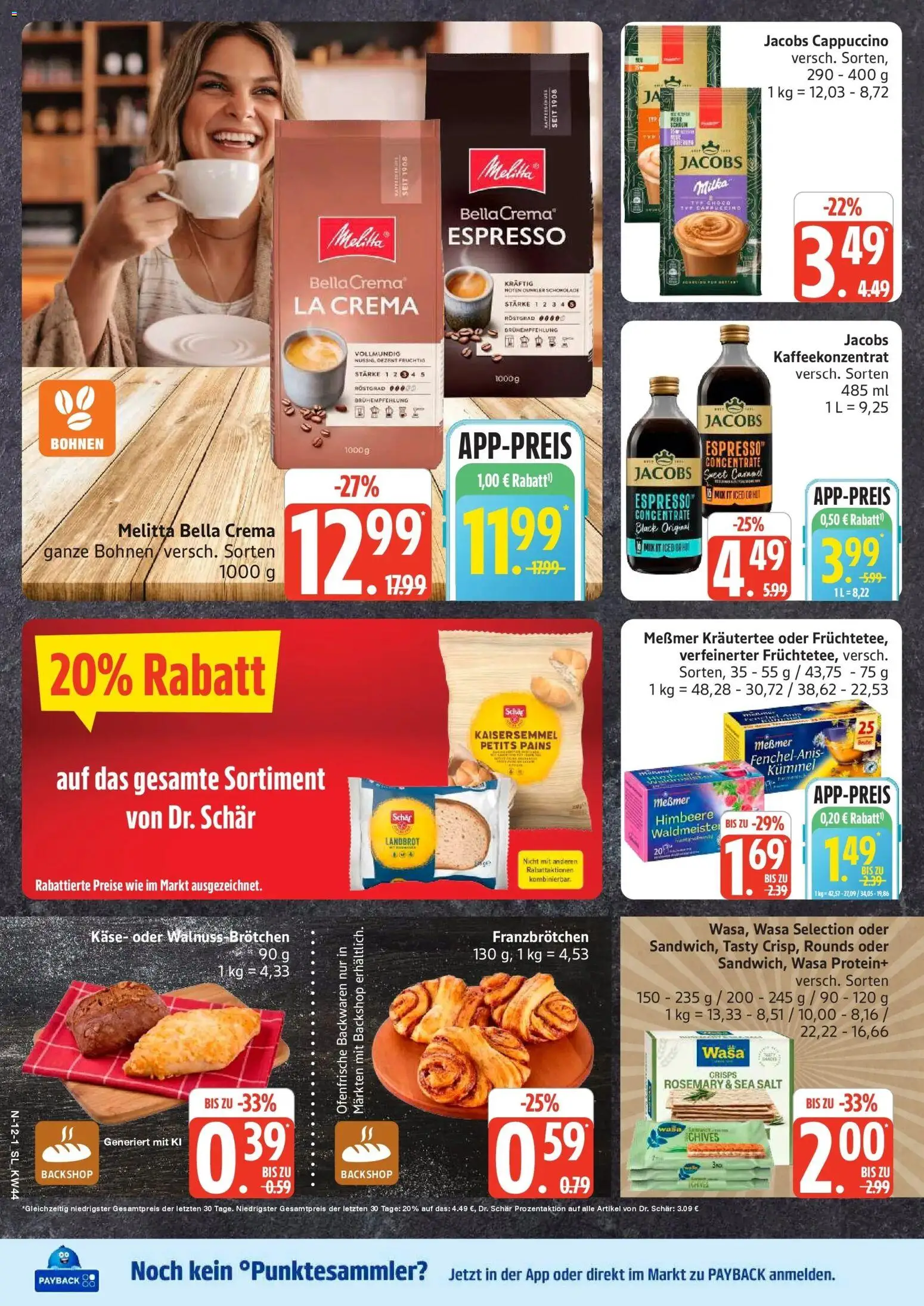 Edeka Prospekt Schleswig (ab 26.10.2026) » Angebote Online | Seite: 12 | Produkte: Melitta, Käse, Messmer, Himbeere
