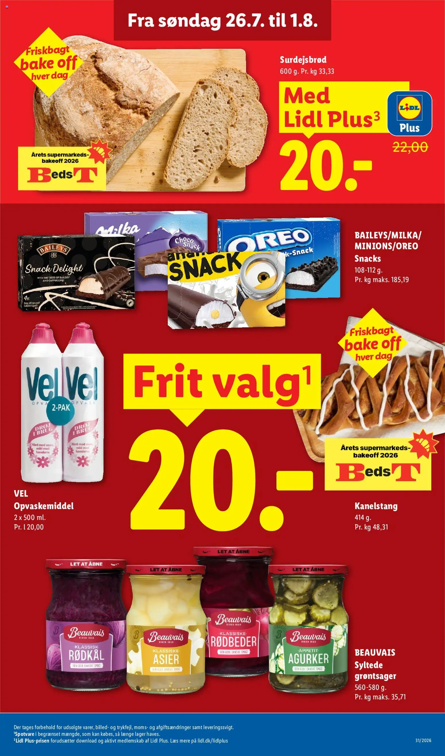 Lidl tilbudsavis – gyldig fra 26/07/2026 | Side: 8 | Produkter: Amendoins, Rødkål, Oreo, Asier