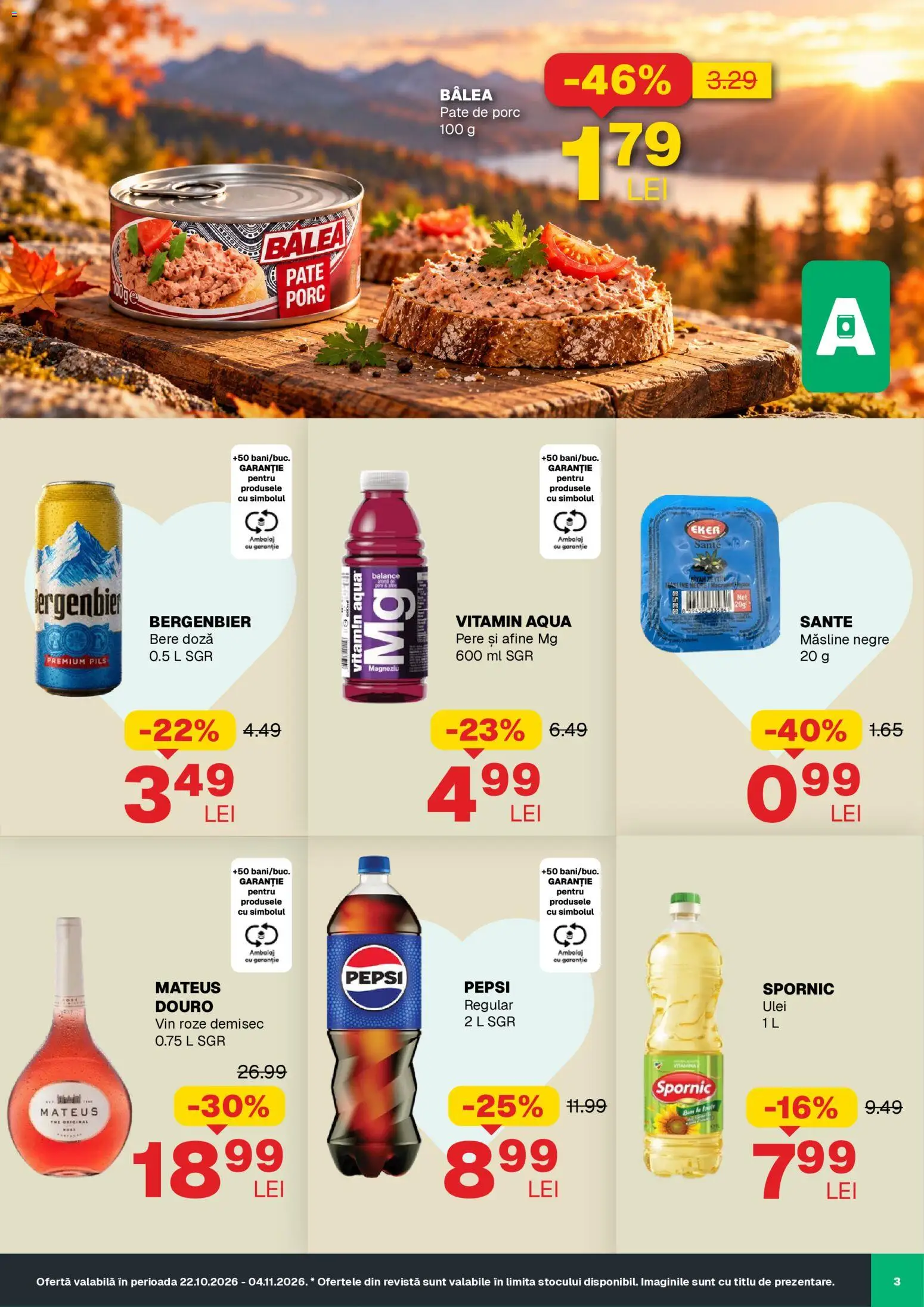 Noul catalog Annabella – valabil de la 22.10.2026 | Pagină: 3 | Produse: Afine, Masline negre, Pepsi, Ulei
