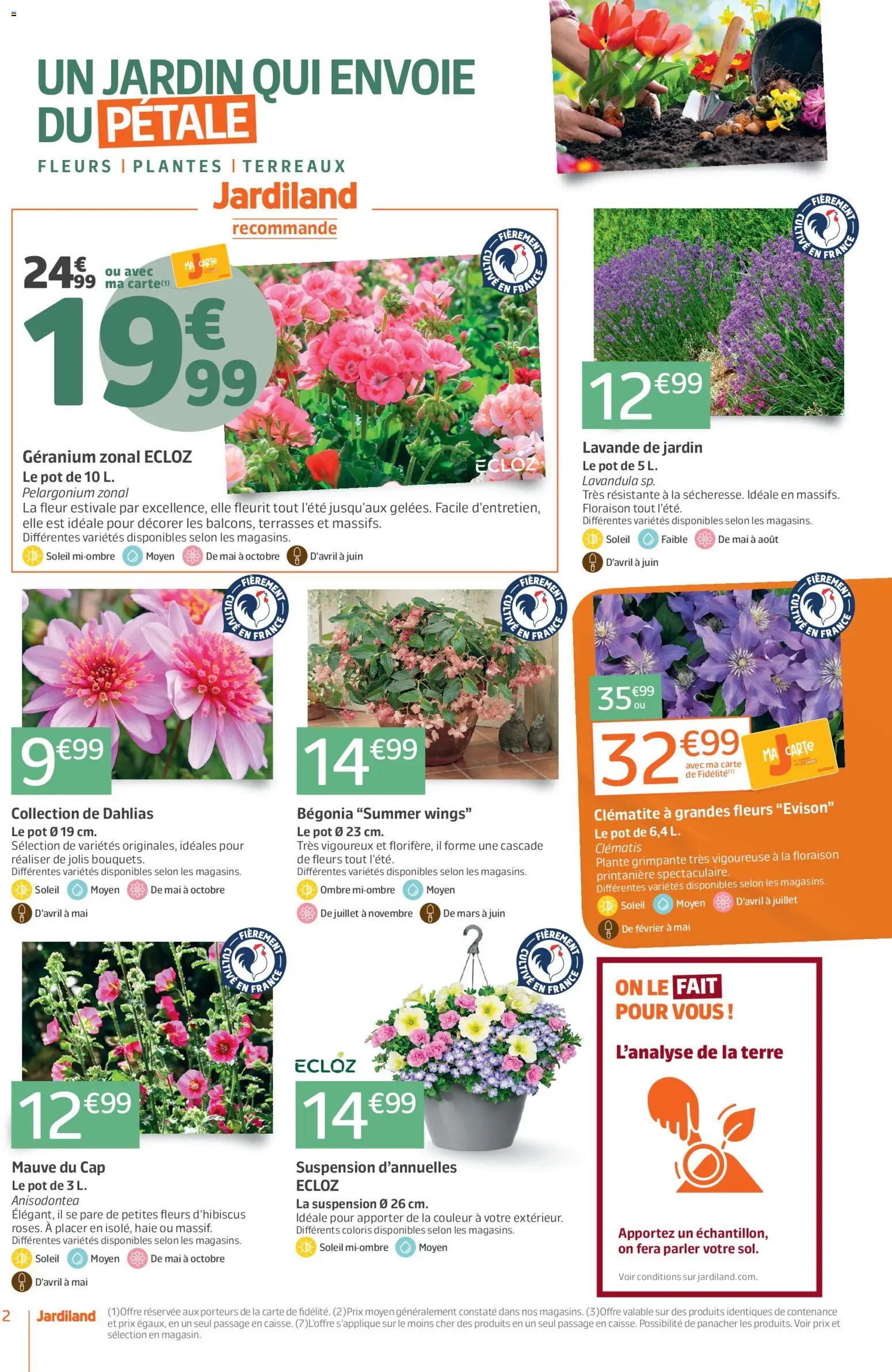 {H1} | Page: 2 | Produits: Lavande, Plantes, La suspension, Géranium