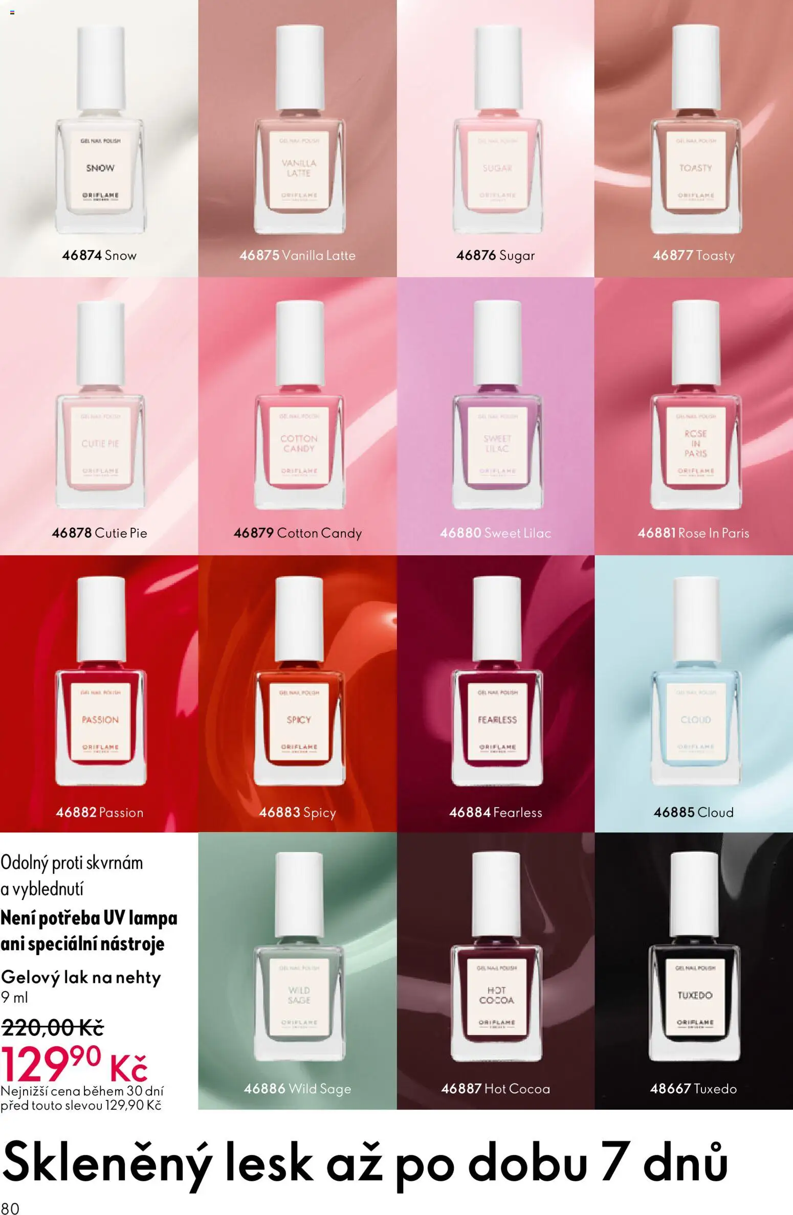 Oriflame katalog č. 08/2026 od 27.05.2026 | Strana: 80 | Produkty: Nehty, Lampa, Lak na nehty