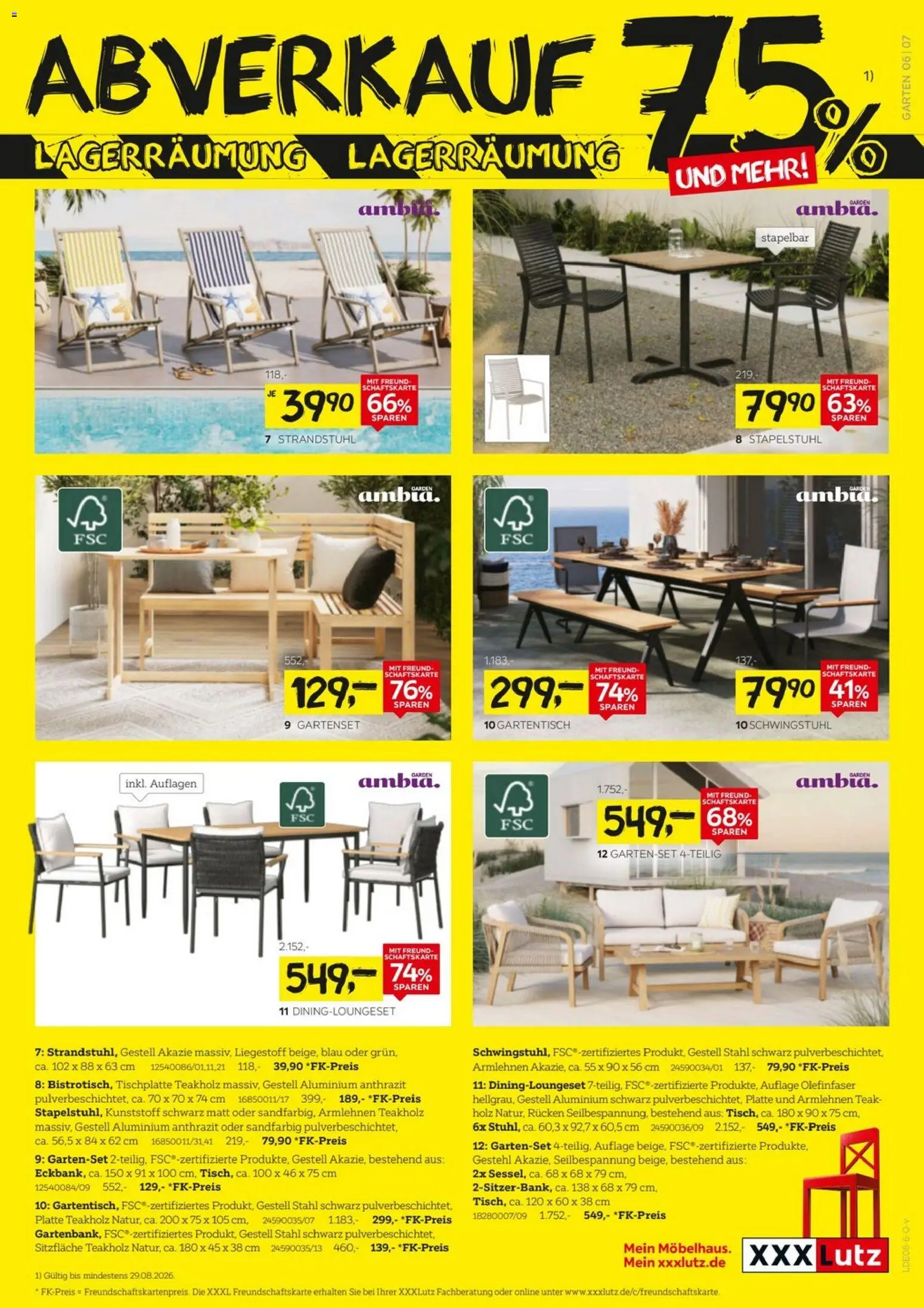 XXXLutz Gartenmöbelabverkauf – gültig ab 01.08.2026 | Seite: 7