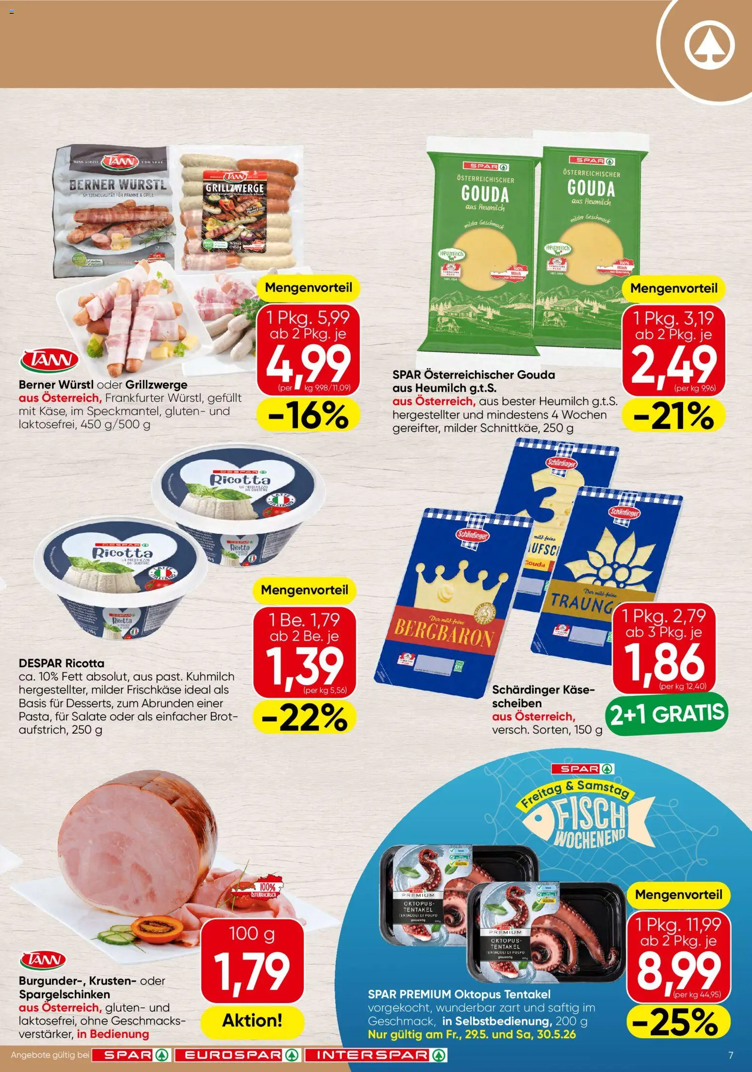 Spar Flugblatt - Oberösterreich gültig ab 28.05.2026 | Seite: 7 | Produkte: Grill, Milch, Brot, Fisch