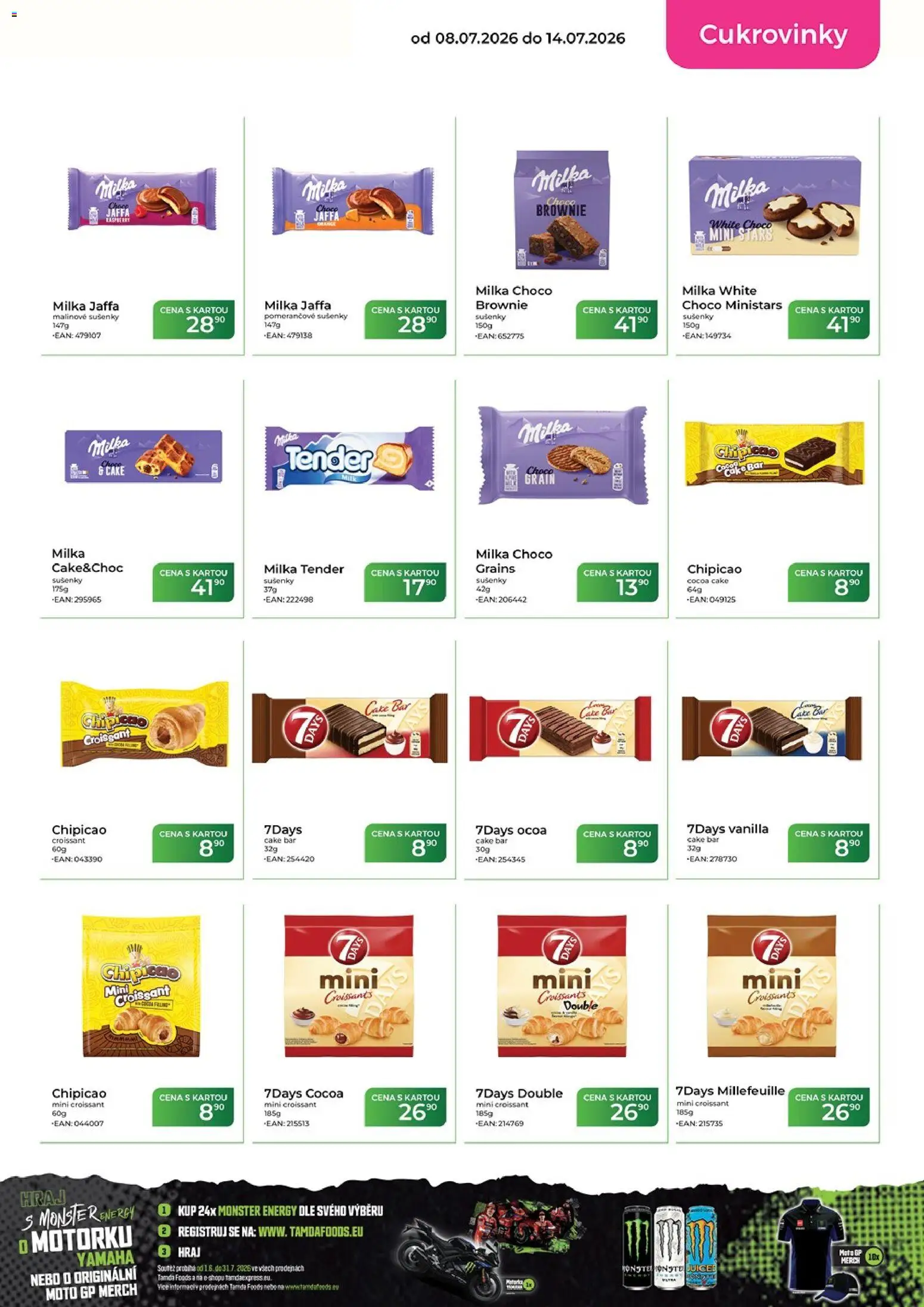 Tamda Foods leták od 08.07.2026 | Strana: 33 | Produkty: Milka, Brownie, Monster Energy, Sušenky