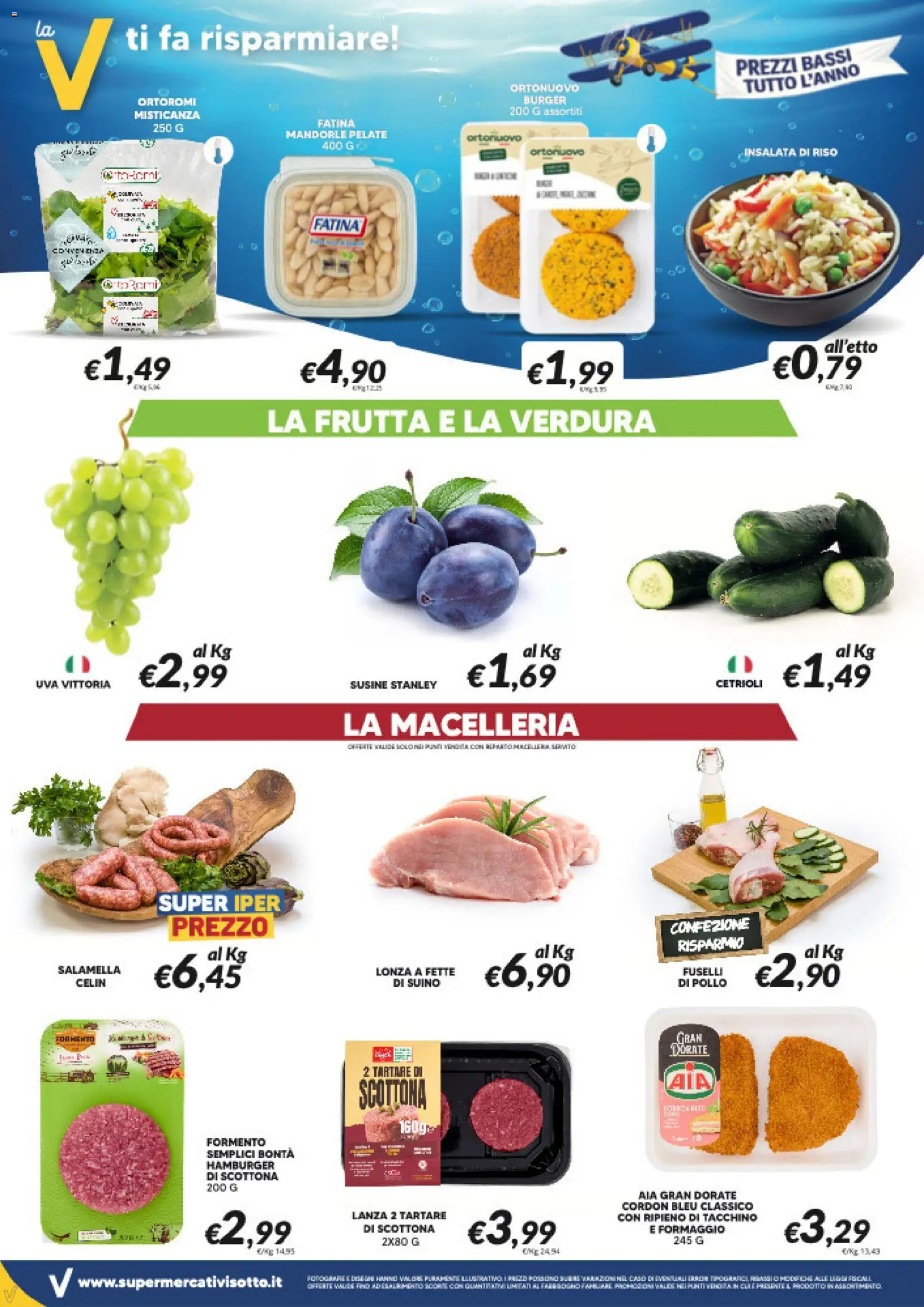 Volantino Visotto del 12/08/2026 | Pagina: 2 | Prodotti: Cetrioli, Tacchino, Formaggio, Insalata di riso