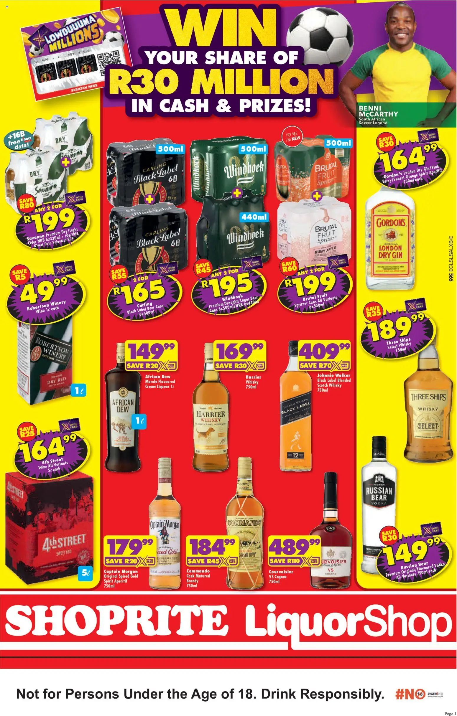 New Shoprite catalogue – valid from 25.05.2026 | Page: 1 | Products: Cider, Light, Cream, Vodka