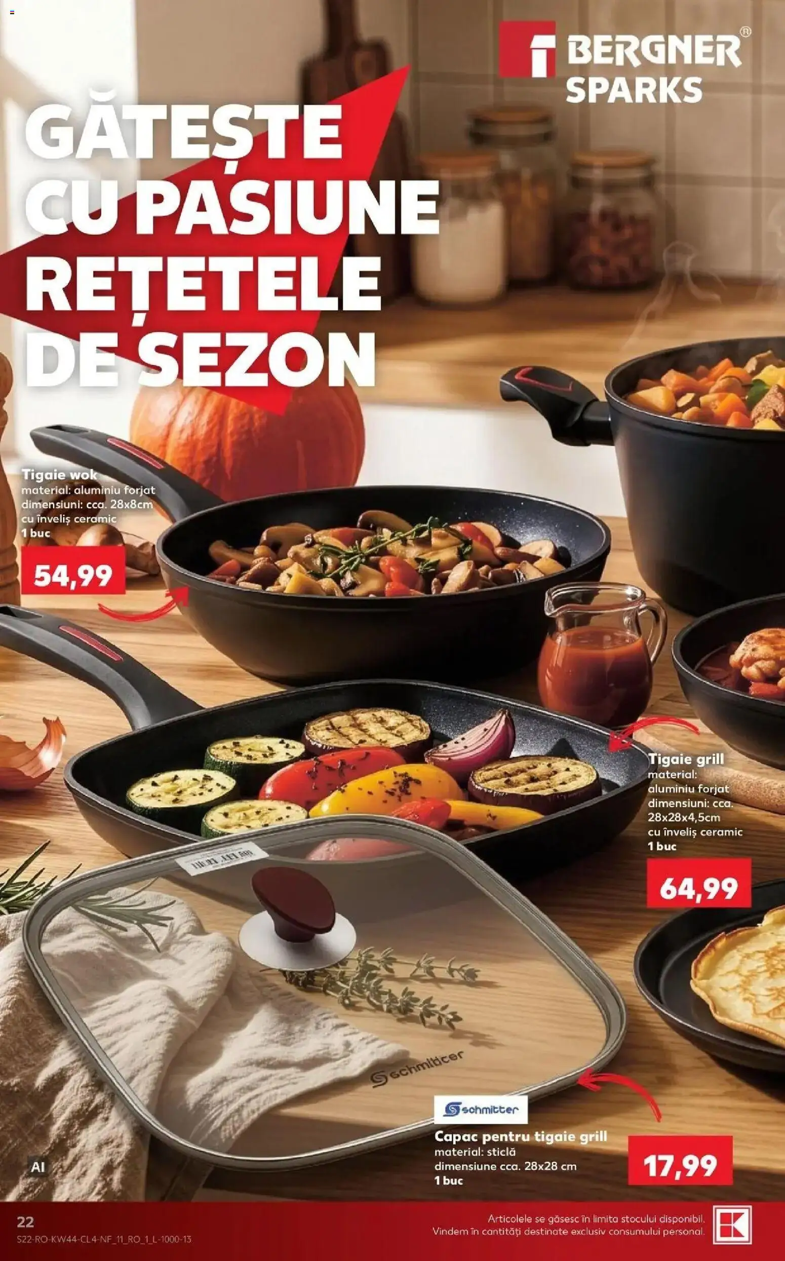 Kaufland Curtea de Argeș 28.10.2026 - Revista si Oferta | Pagină: 22 | Produse: Tigaie, Grill