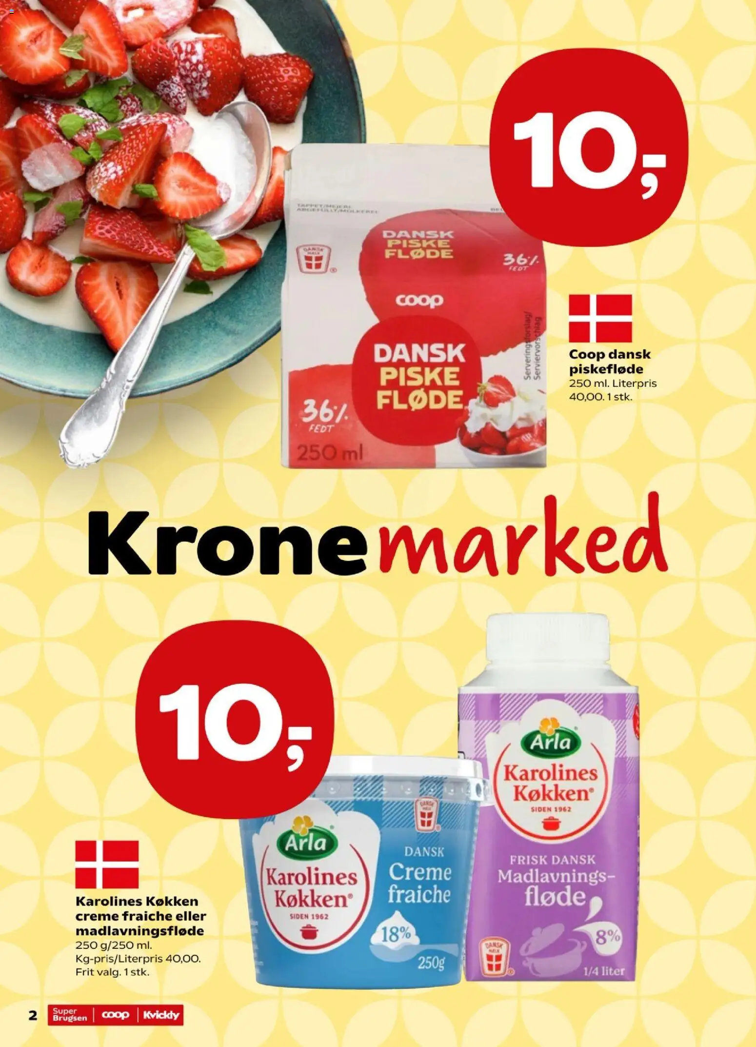 Super Brugsen tilbudsavis – gyldig fra 28/08/2026 | Side: 2 | Produkter: Creme, Creme fraiche, Fløde