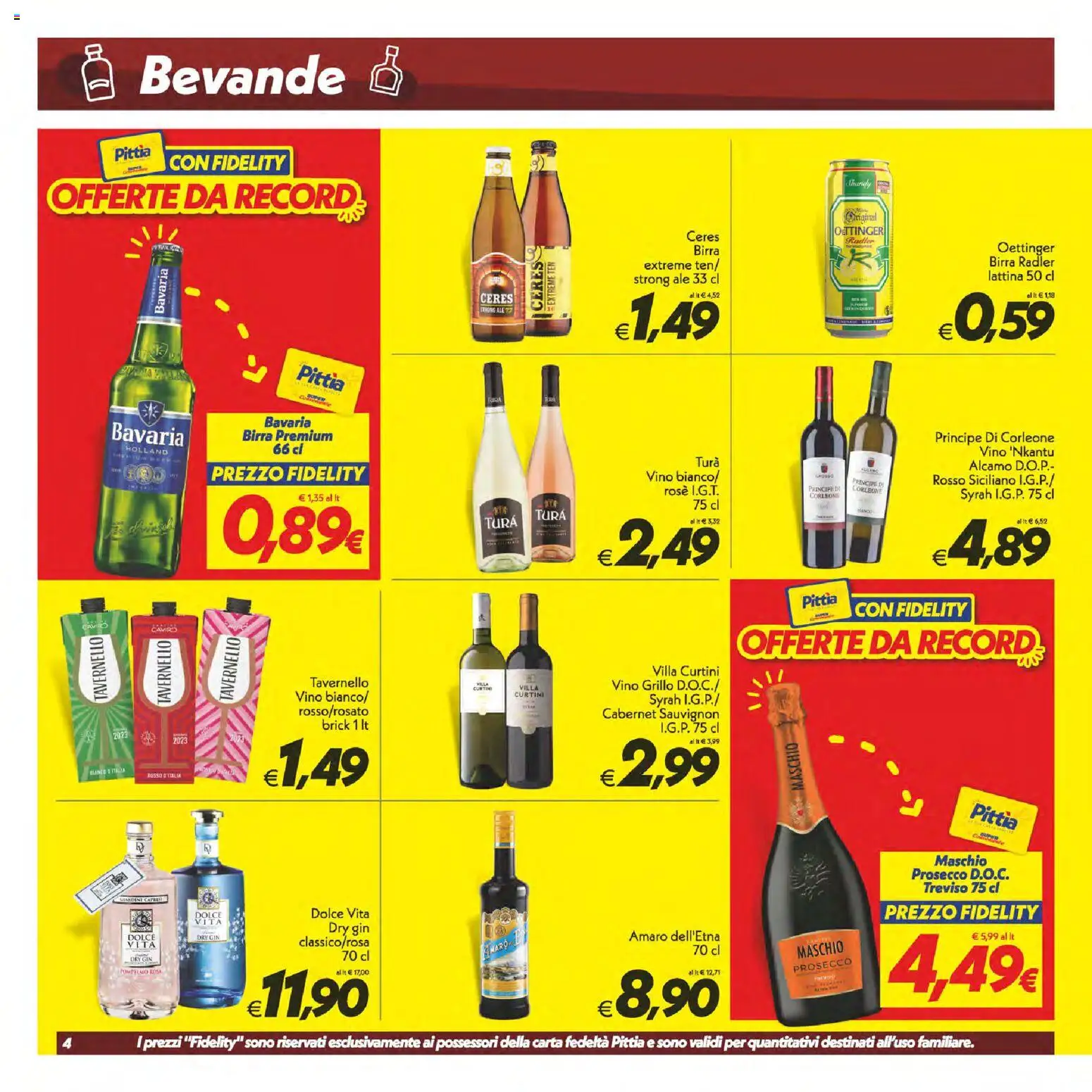 Volantino SuperConveniente del 23/07/2026 | Pagina: 4 | Prodotti: Birra, Vino, Ceres, Amaro
