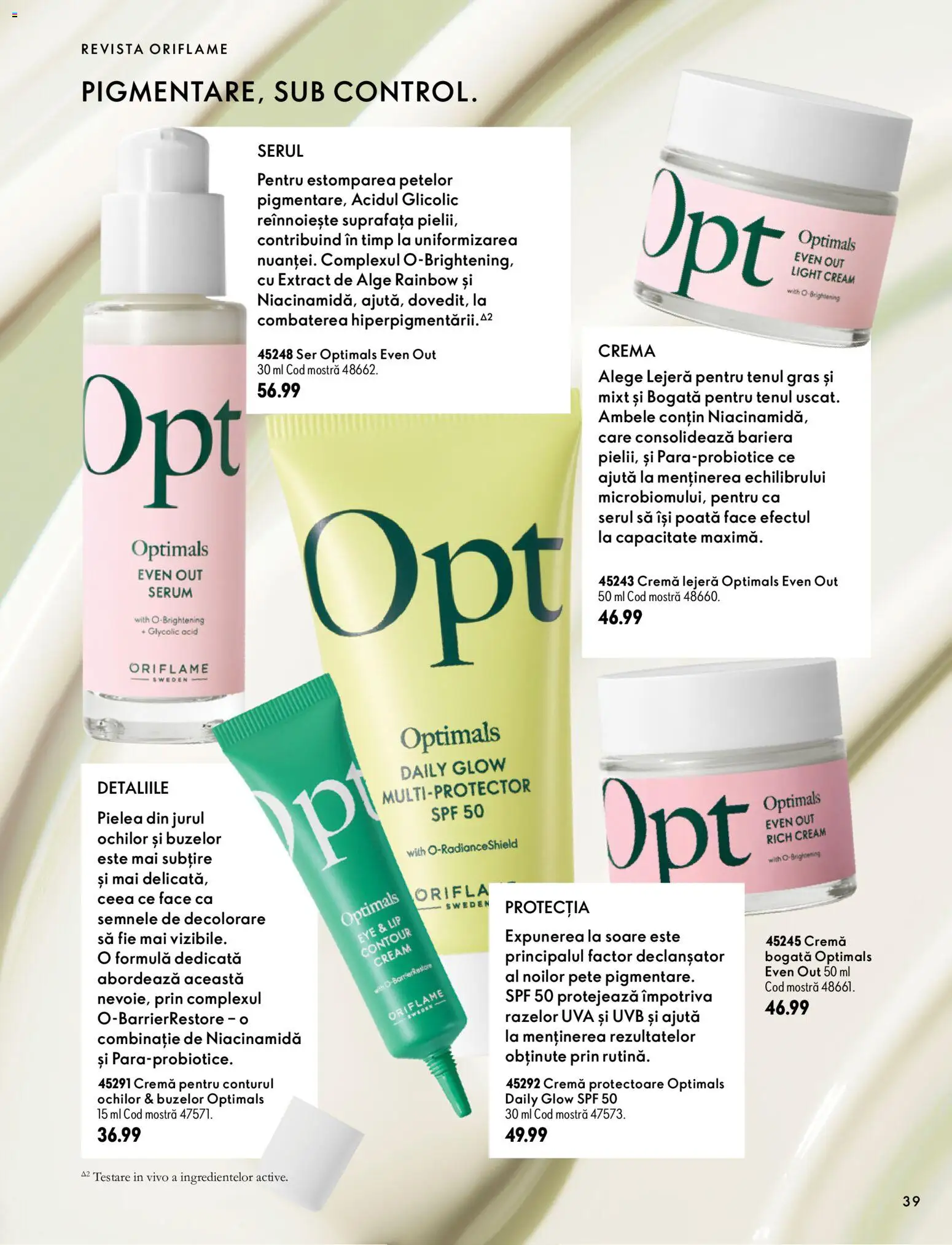 Noul catalog Oriflame – valabil de la 30.09.2026 | Pagină: 39 | Produse: Serum, Cremă