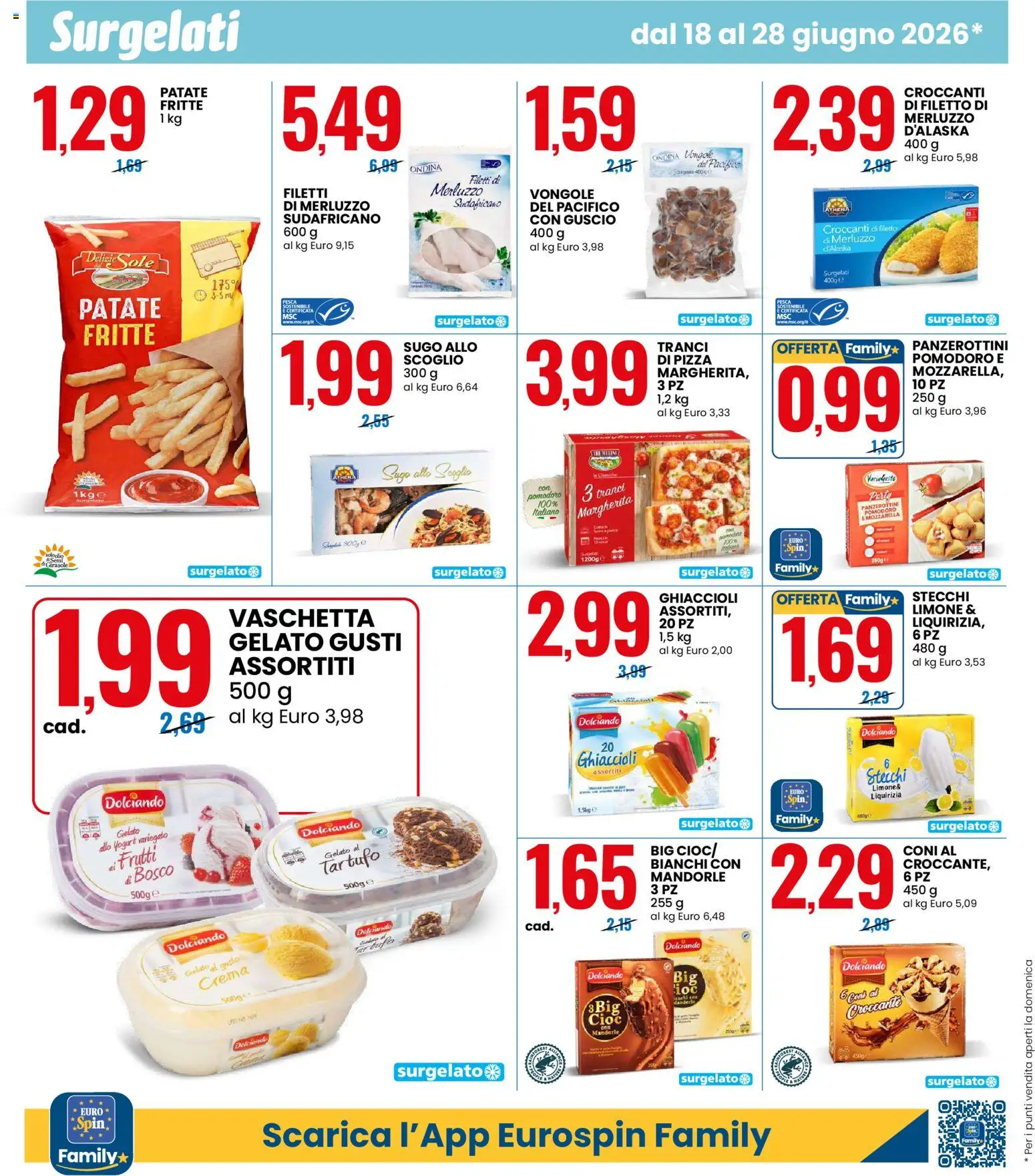 Volantino Eurospin del 18.06.2026 | Pagina: 10 | Prodotti: Tartufo, Pizza, Patate, Sugo