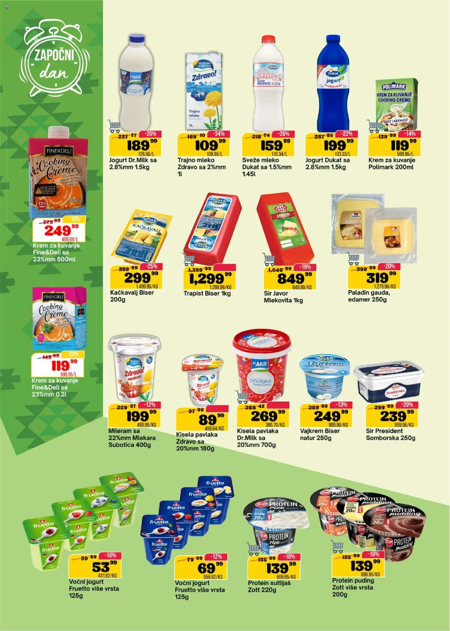 Senta Promet katalog - važi od 20.05.2026 | Strana: 4 | Proizvode: Protein, Puding, Edamer, Kačkavalj