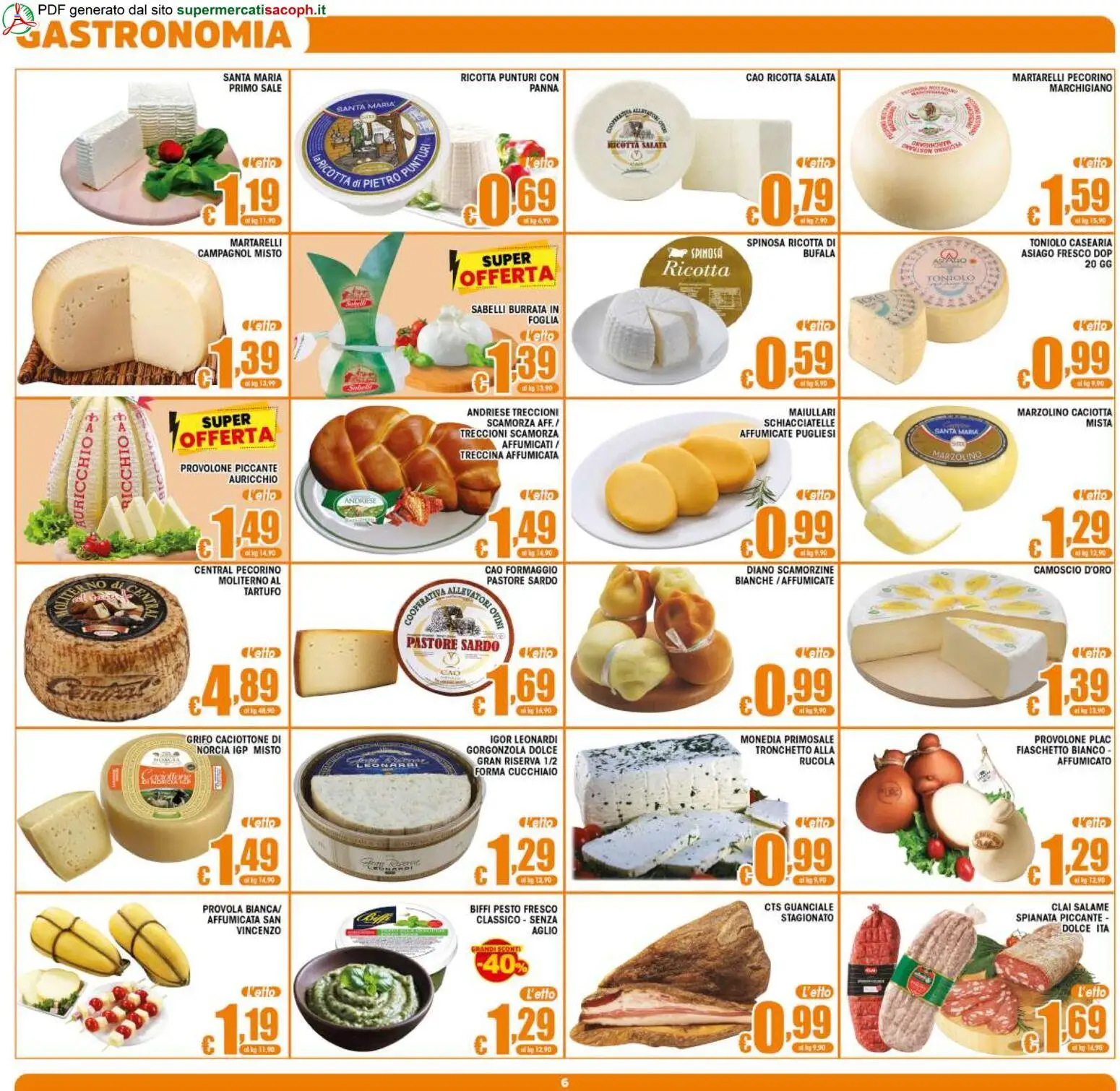 Volantino Sacoph del 02/09/2026 | Pagina: 6 | Prodotti: Salame, Panna, Sale, Letto