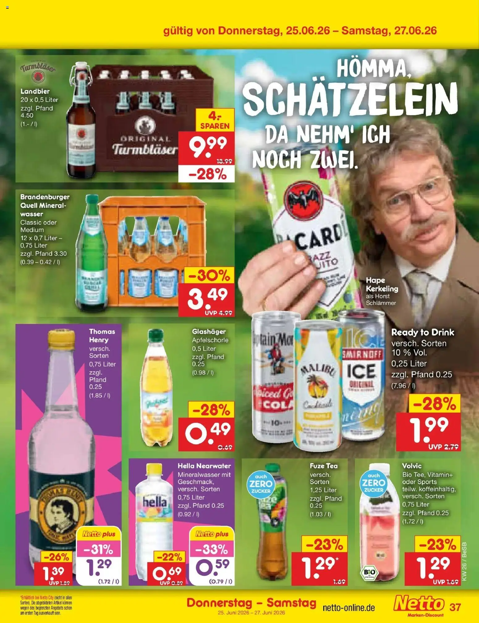 Netto Marken-Discount Prospekt Kremmen – gültig ab 21.06.2026 | Seite: 49 | Produkte: Cola, Wasser, Hella, Smirnoff