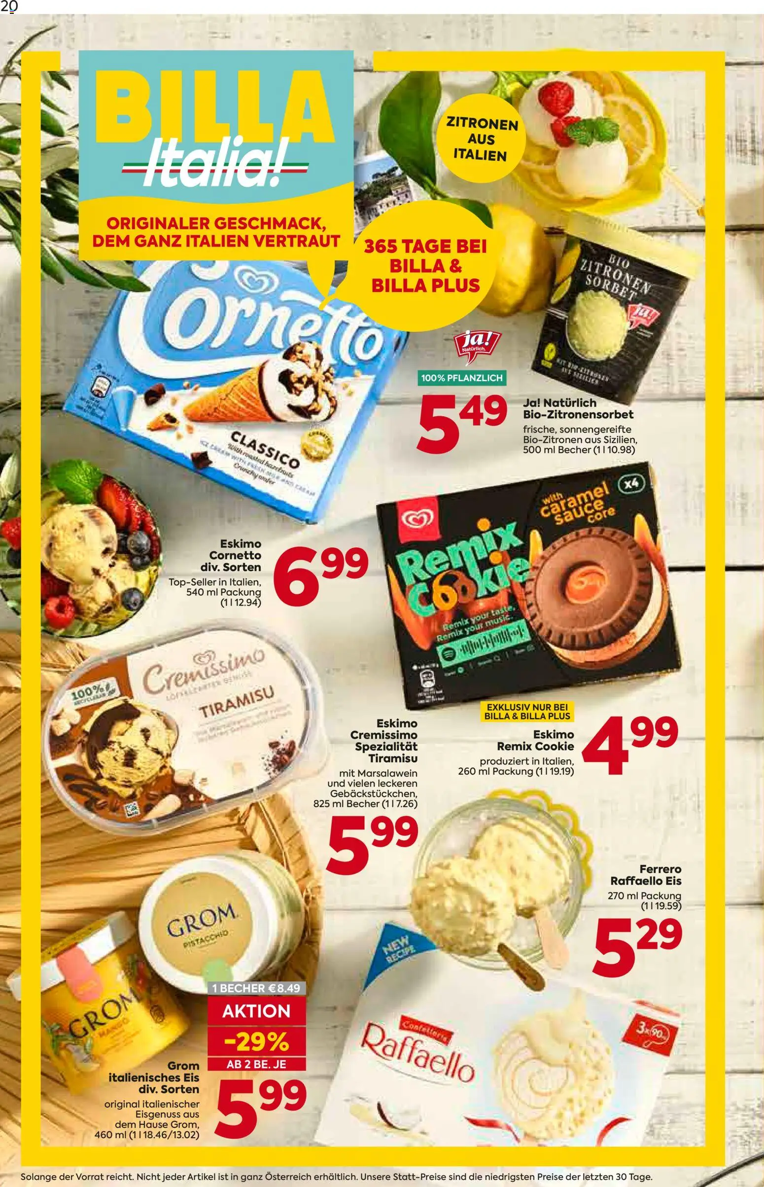 Billa AT akciós ujság - amely érvényes a következő dátumtól: 07.05.2026 | Oldal: 21 | Termékek: Tiramisu, Raffaello, Mangó
