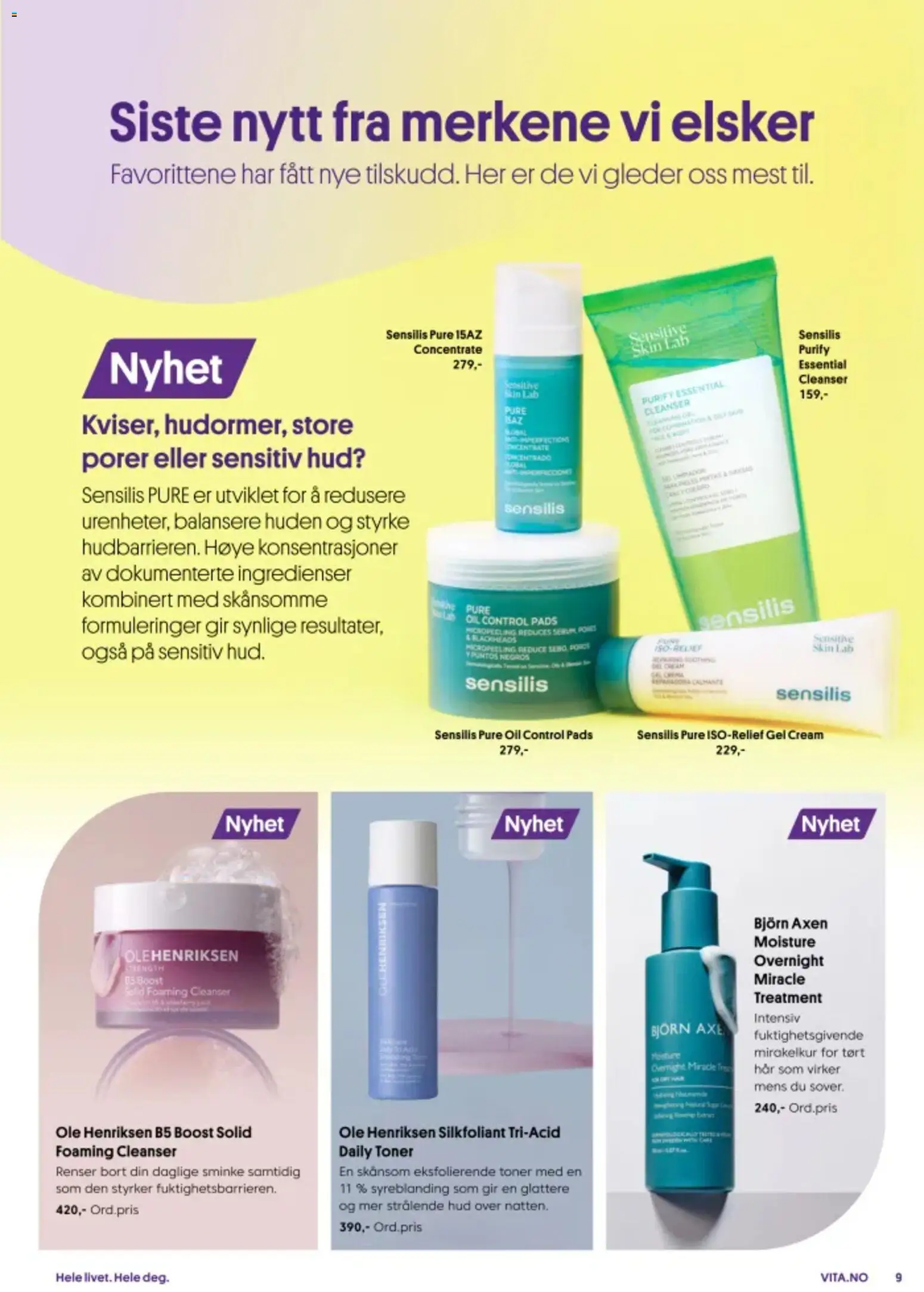 {H1} | Side: 9 | Produkter: Toner, Serla, Ingredienser, Sminke
