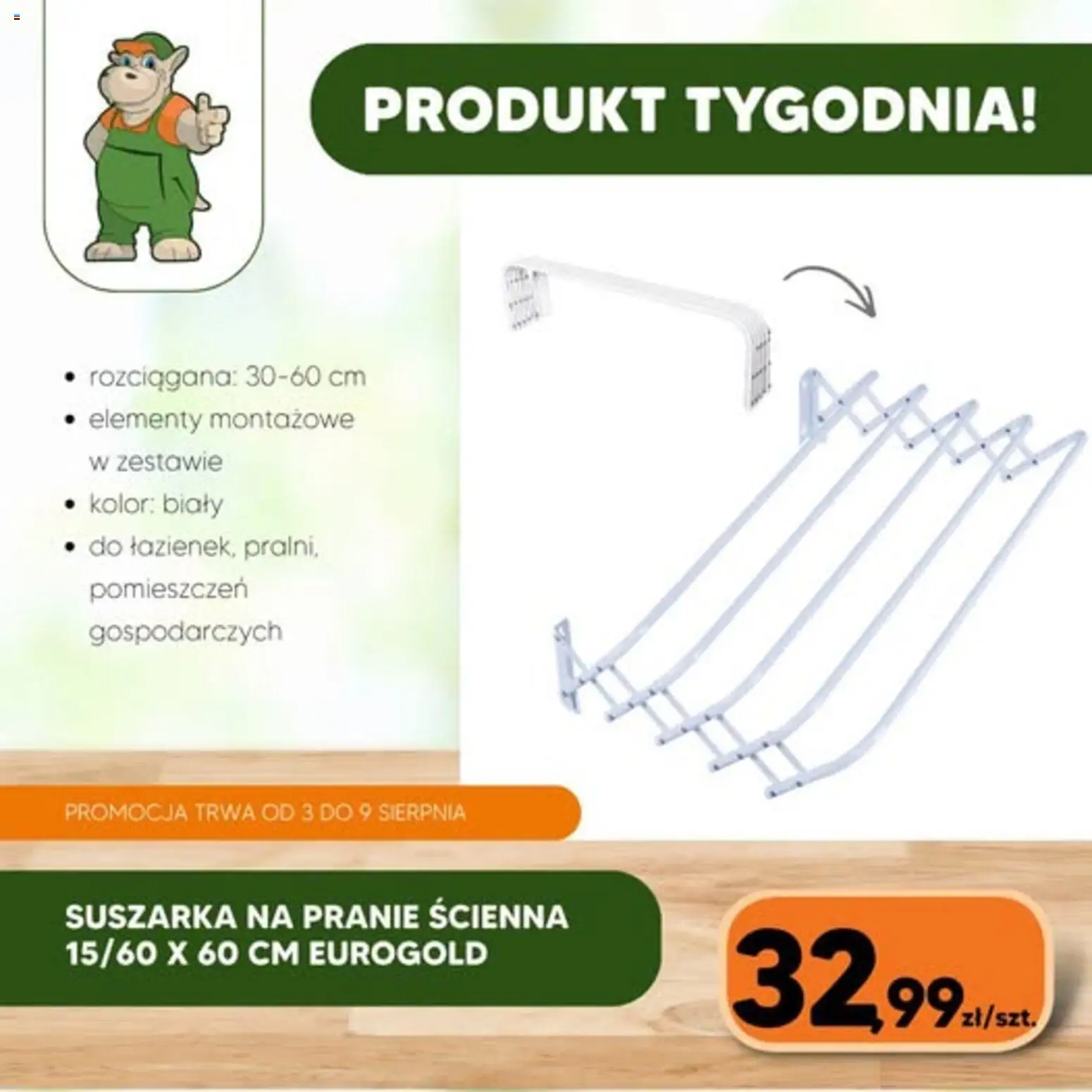 Hipper gazetka od 03.08.2026 | Strona: 1 | Produkty: Suszarka na pranie, Suszarka