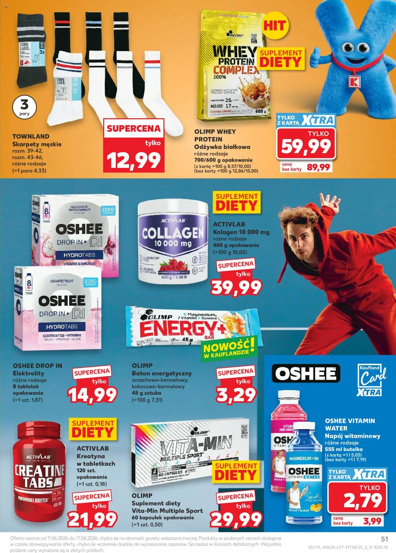 Kaufland gazetka od 11.06.2026 | Strona: 51 | Produkty: Karta, Skarpety, Skarpety męskie, Odżywka