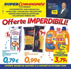 Anteprima del volantino SuperConveniente volantino Caltanissetta, San Cataldo, Avola, Lascari, Milazzo, Barcellona valido a partire dal 13/10/2026
