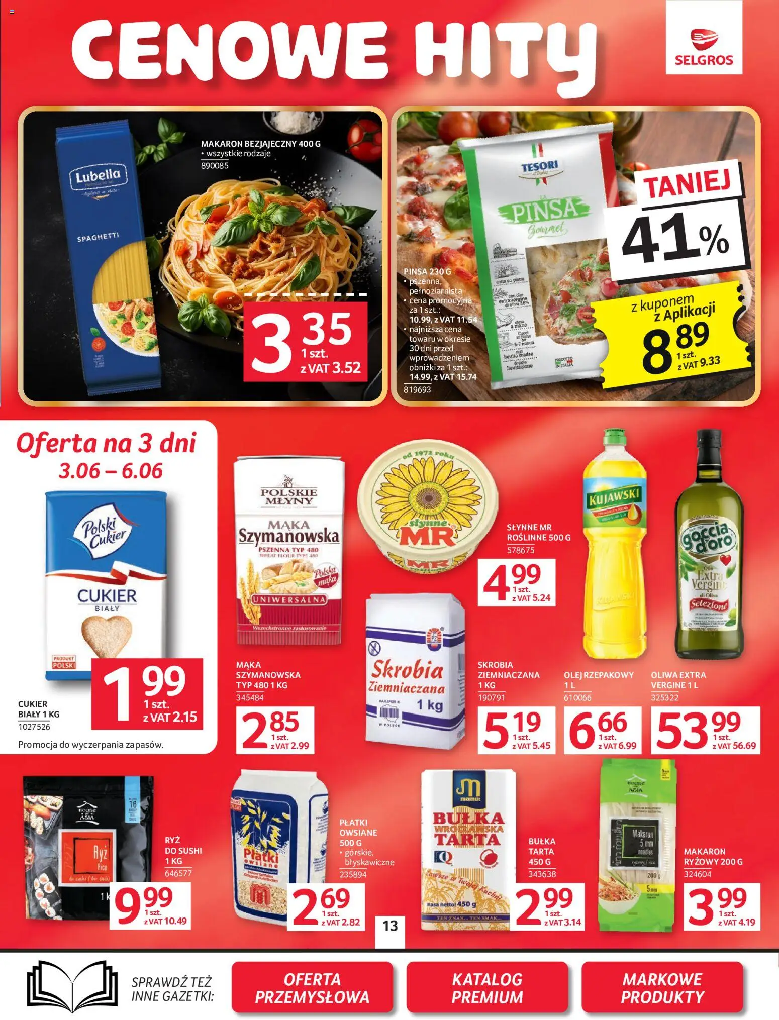 Selgros cash&carry gazetka od 02.06.2026 | Strona: 13 | Produkty: Olej rzepakowy, Sushi, Olej, Płatki