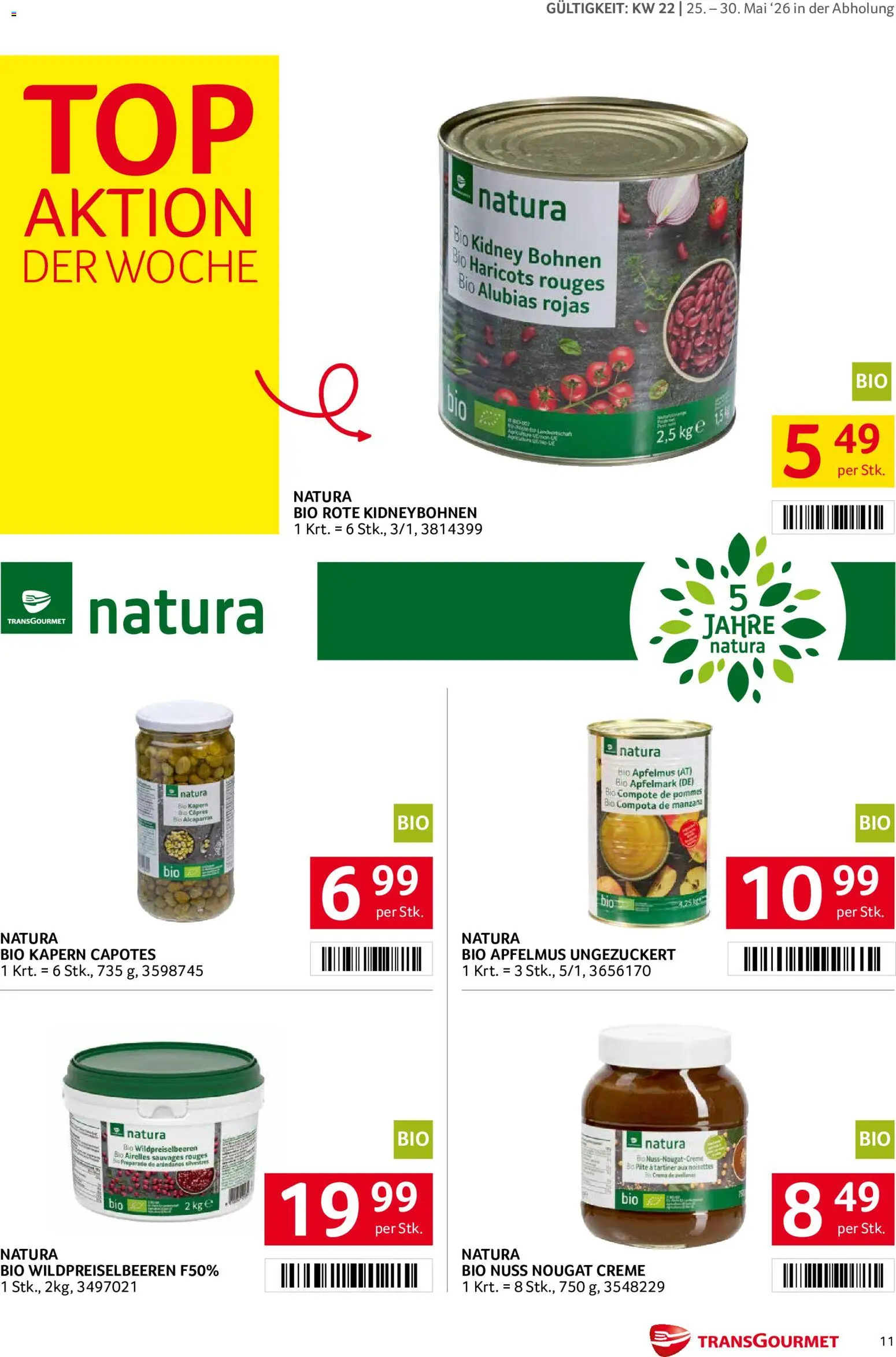 Transgourmet Flugblatt gültig ab 25.05.2026 | Seite: 11 | Produkte: Creme