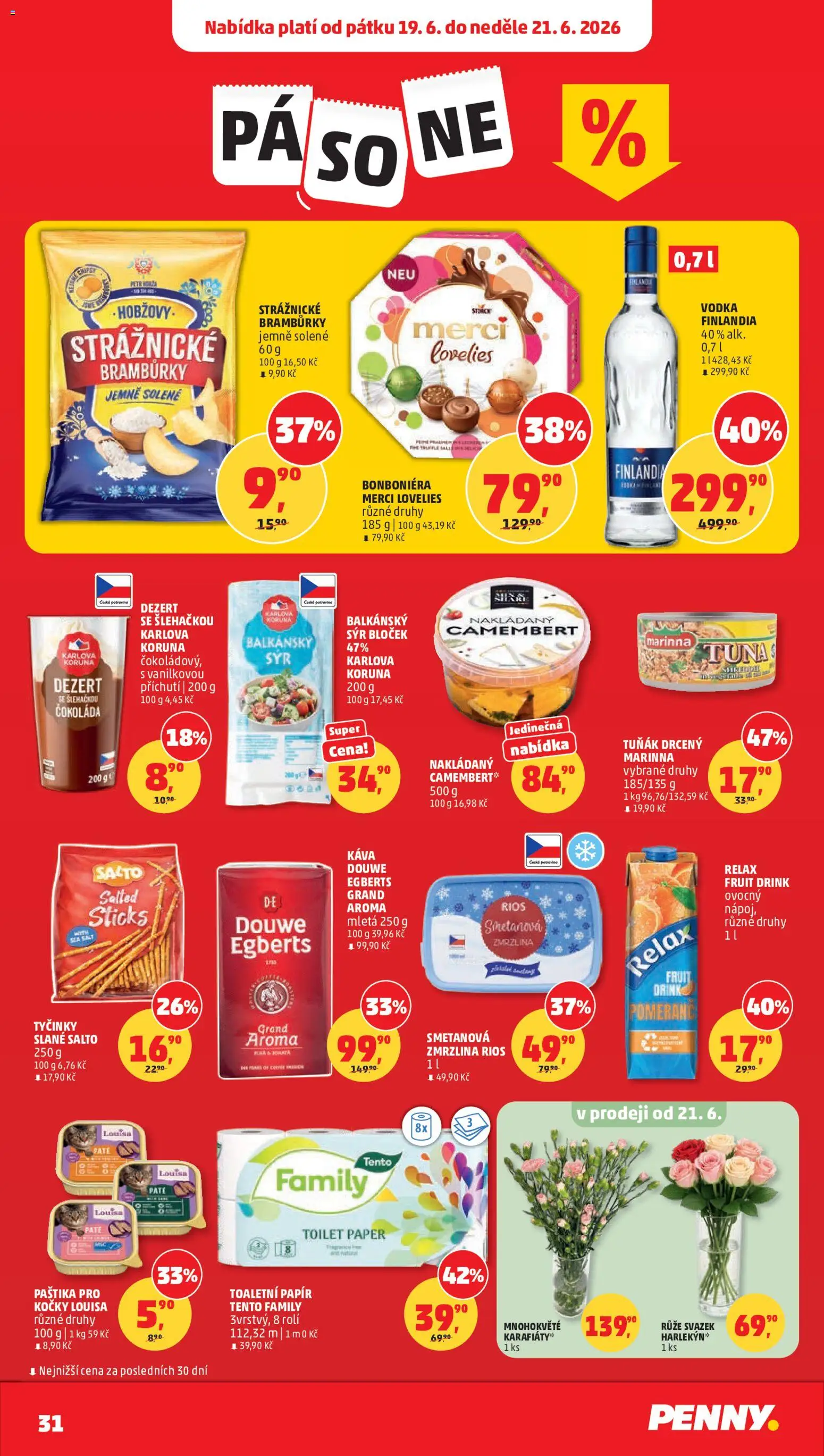 Penny Market leták od 17.06.2026 | Strana: 31 | Produkty: Zmrzlina, Tyčinky, Rios, Camembert