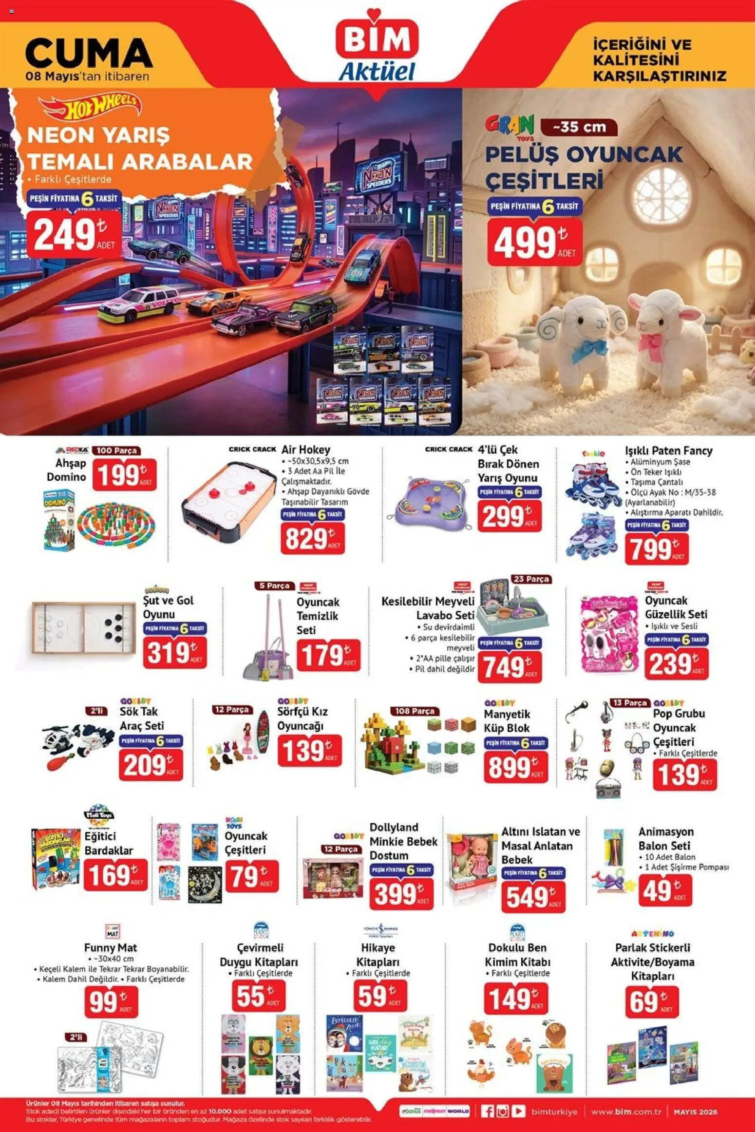 BİM - Katalog Cuma - 08.05.2026 tarihinden itibaren geçerlidir | Sayfa: 3 | Ürünler: Lavabo, Pil, Süt, Su