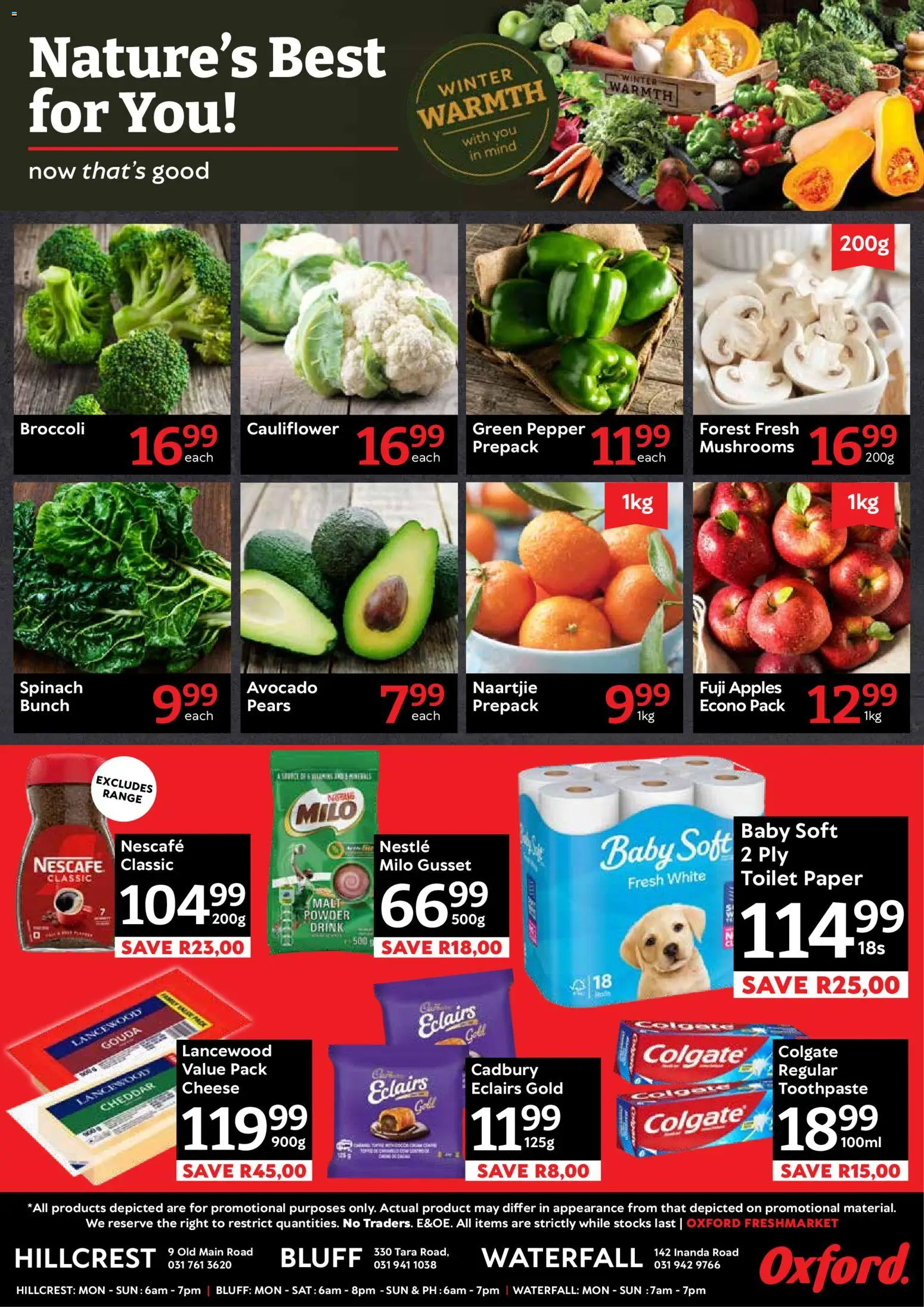 New Oxford Freshmarket catalogue – valid from 11/07/2026 | Page: 2 | Products: Pears, Mushrooms, Paper, Pepper