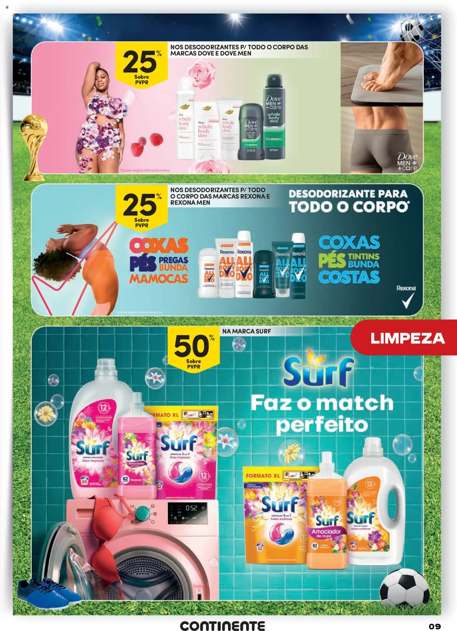 Continente Grandes Marcas │ válido de 14/07/2026 | Página: 9 | Produtos: Desodorizante