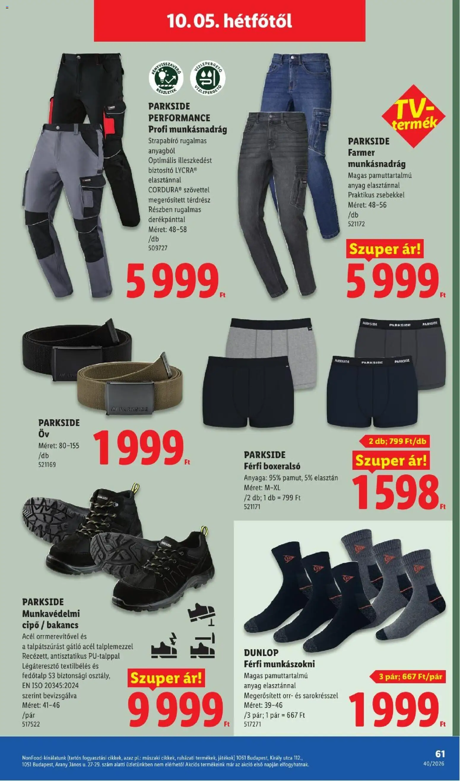 Lidl akciós ujság - amely érvényes a következő dátumtól: 2026.10.01. | Oldal: 61