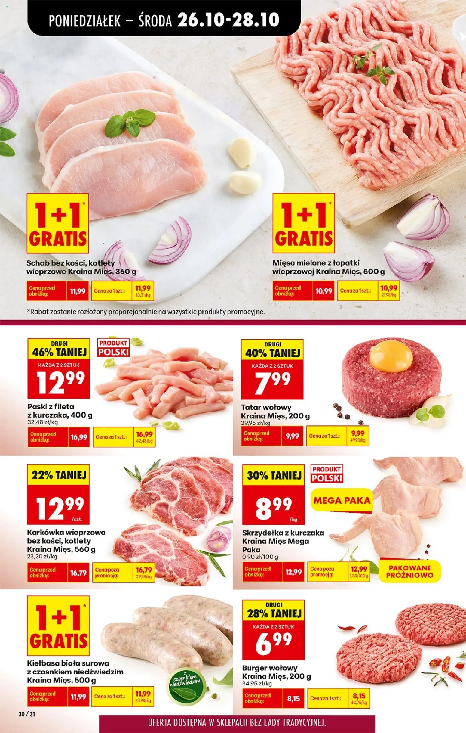 Biedronka Polsko leták - Codziennie niskie ceny od 26.10.2026 | Strana: 40 | Produkty: Burger