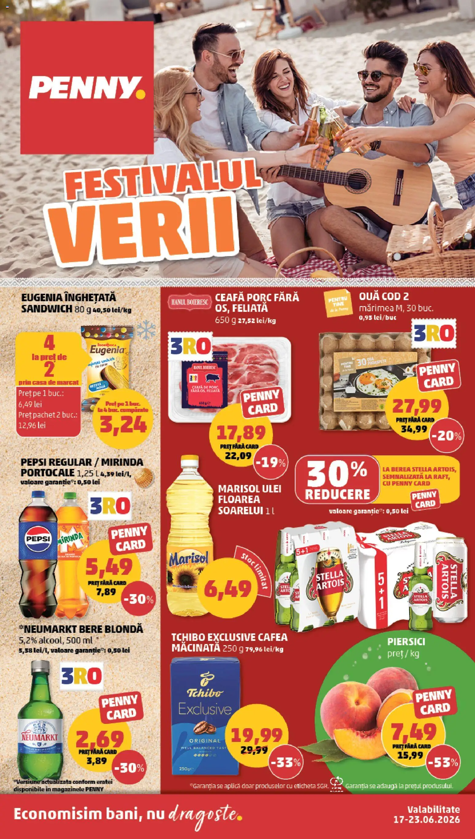 Noul catalog PENNY – valabil de la 17.06.2026 | Pagină: 1 | Produse: Cafea, Bere, Înghețată, Bant