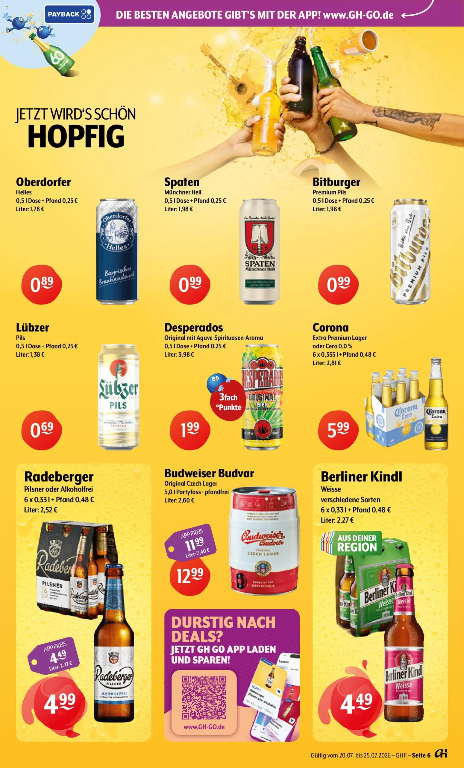 Getränke Hoffmann Prospekt – gültig ab 20.07.2026 | Seite: 6 | Produkte: Bitburger, Pils, Desperados, Lubzer