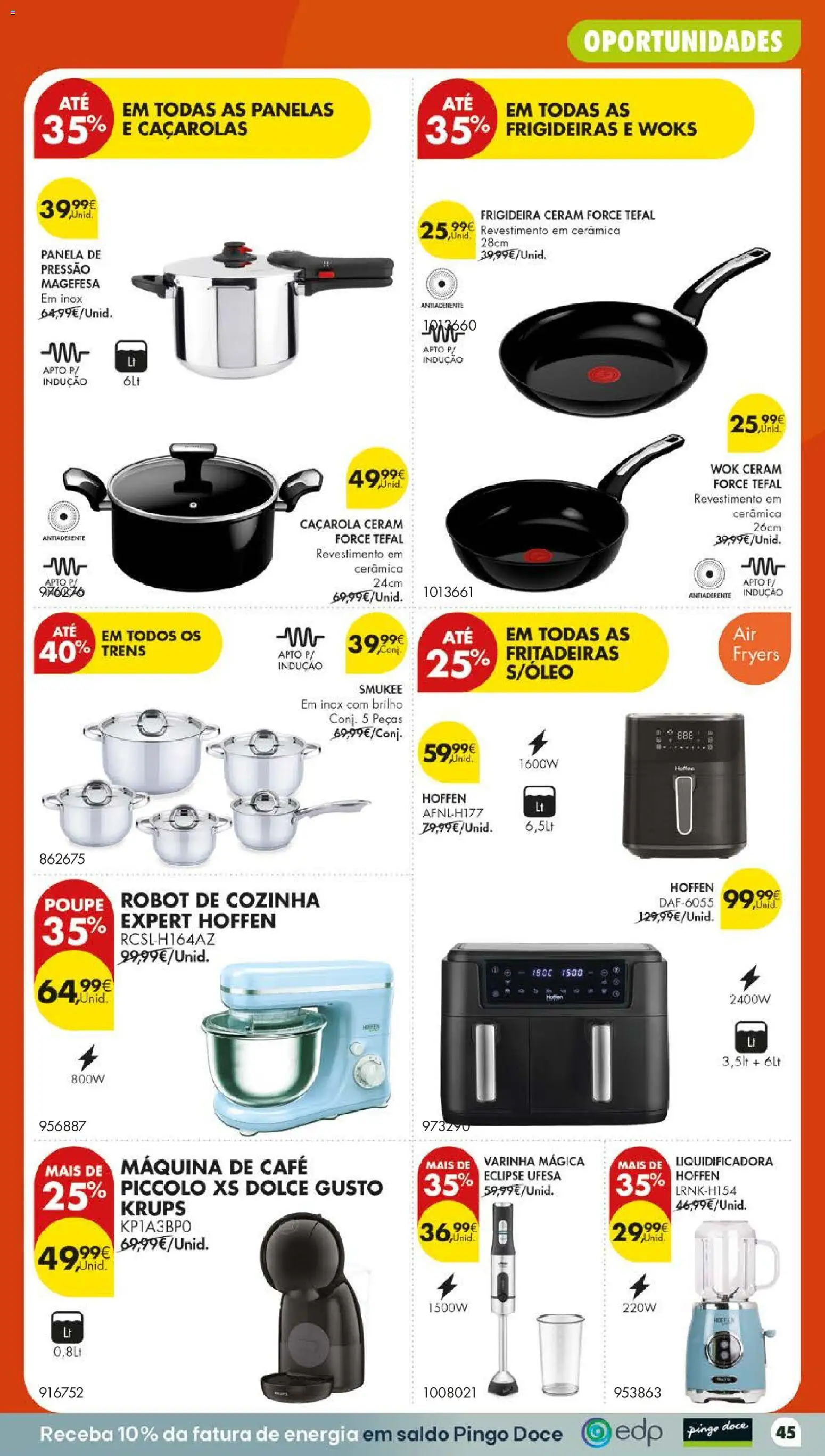 Pingo Doce folheto Poupe Este Fim de Semana │ válido de 29/10/2026 | Página: 53 | Produtos: Máquina de café, Robot de cozinha, Panela, Panelas