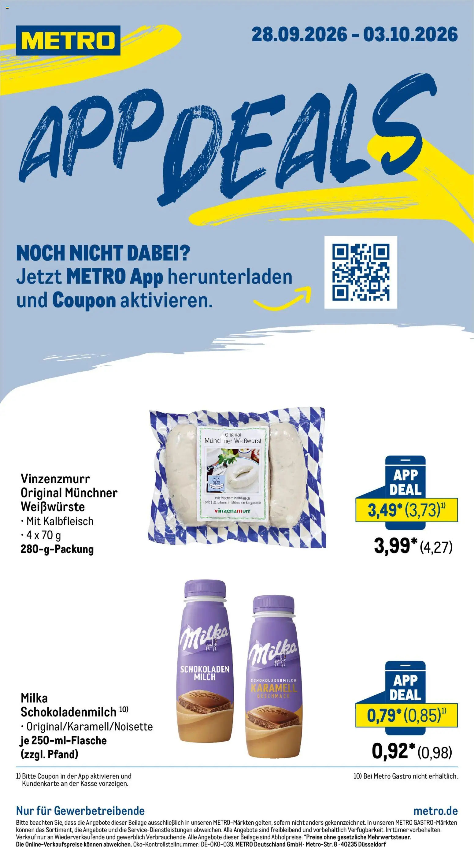 Metro App Deals Montag, 28. September Aktionspreise