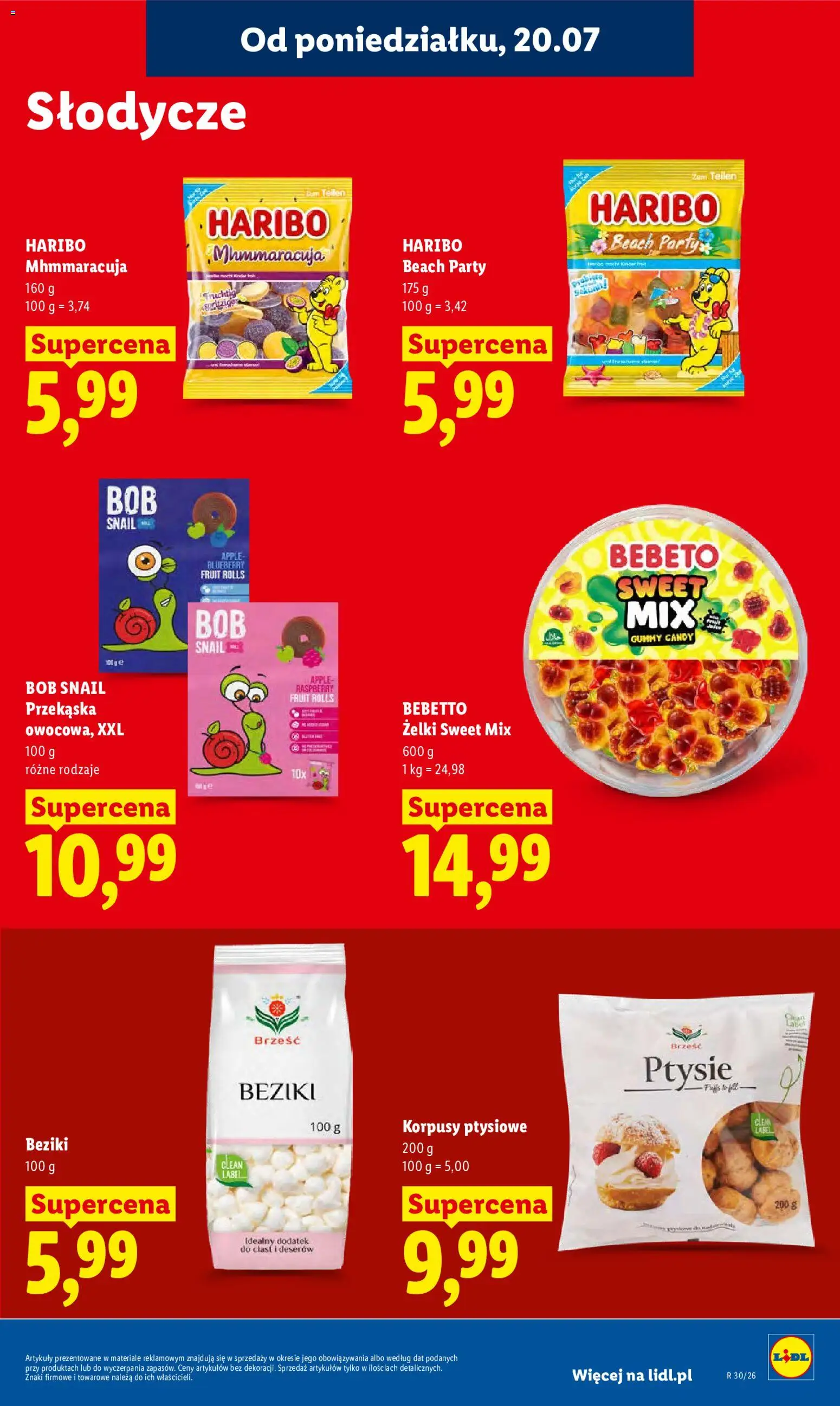 Lidl gazetka od 20.07.2026 | Strona: 85 | Produkty: Słodycze, Bób, Żelki
