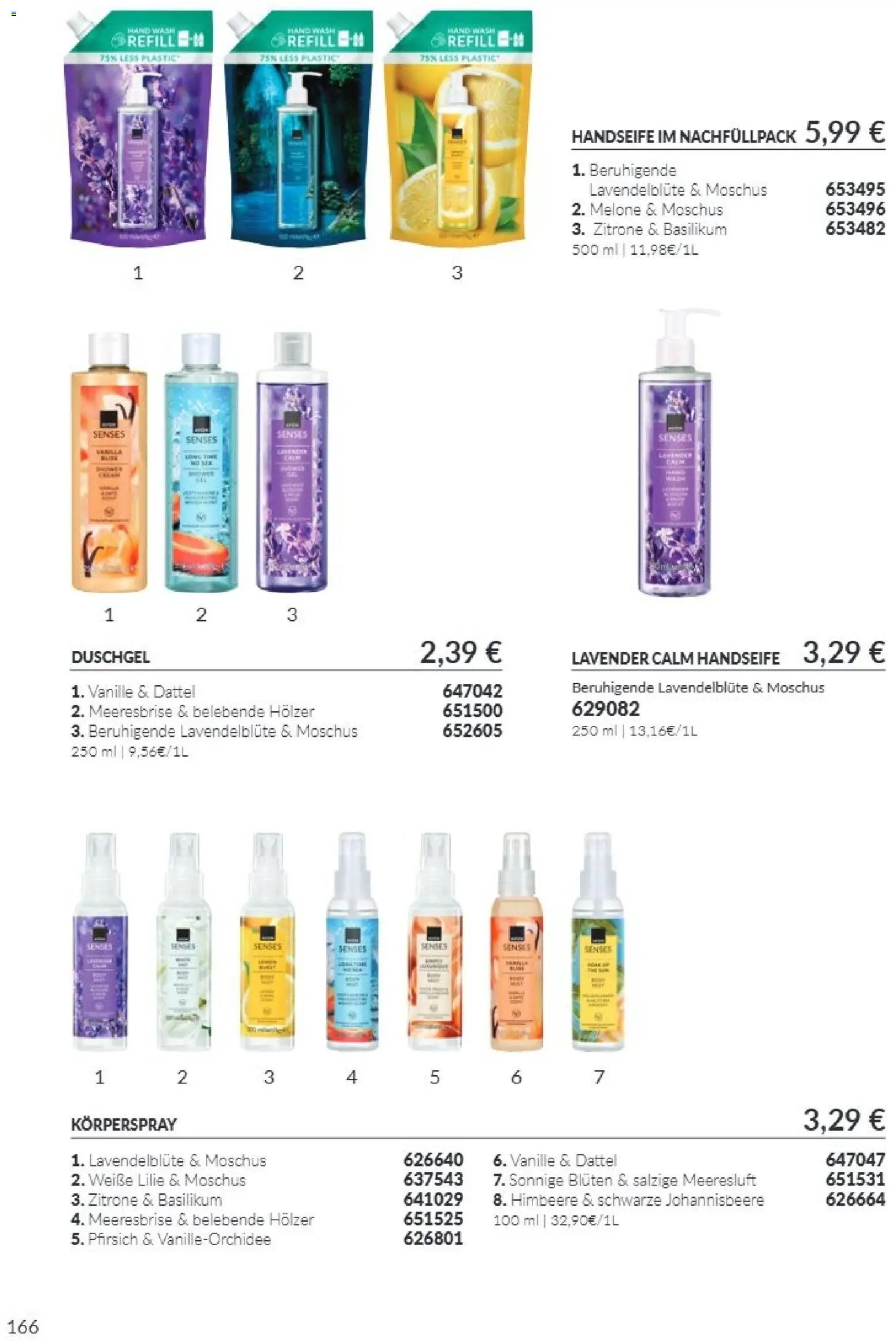 AVON Katalog Oktober 2026 – gültig ab 01.10.2026 | Seite: 166 | Produkte: Vanille, Duschgel, Pfirsich, Melone