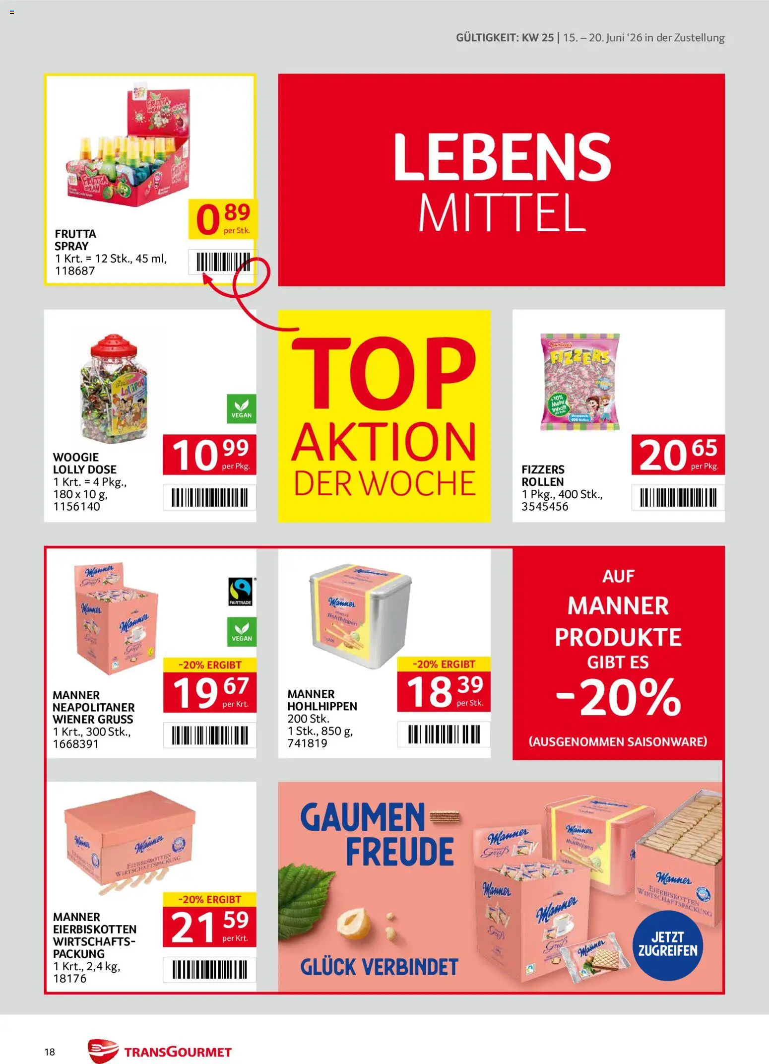 Transgourmet Zustellaktion gültig ab 15.06.2026 | Seite: 18