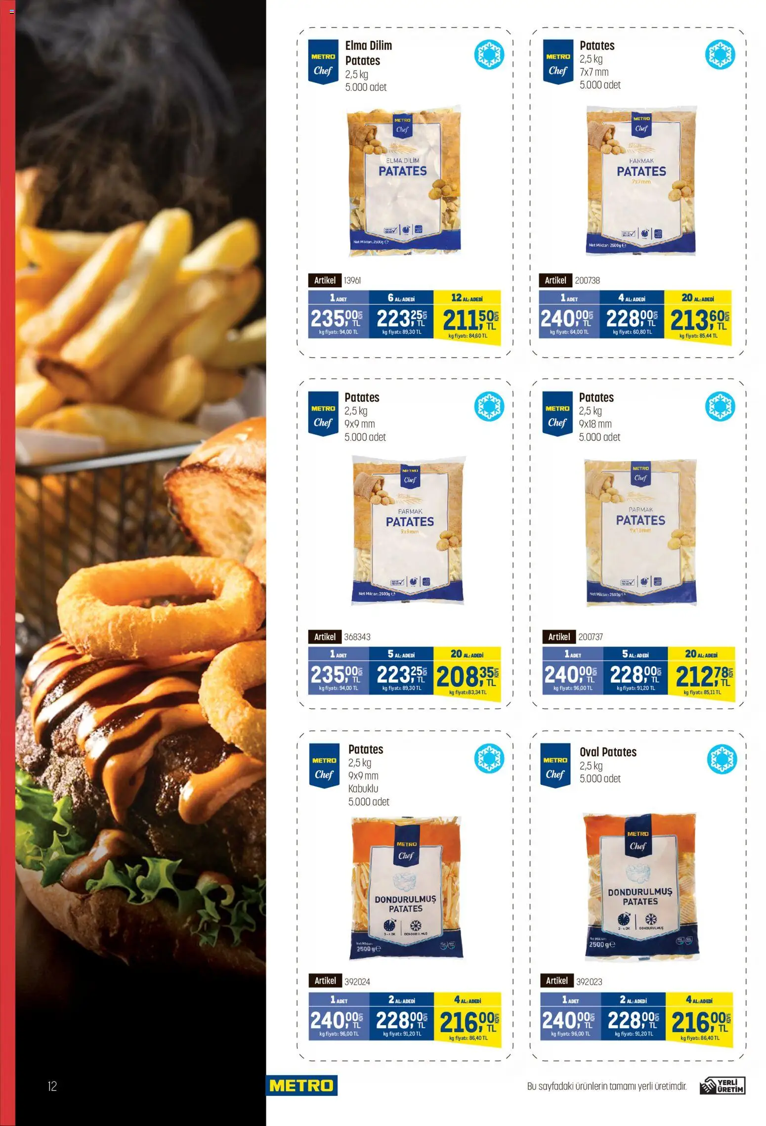 Metro - Fast Food - 17 Eylül 2026 tarihinden itibaren geçerlidir | Sayfa: 12 | Ürünler: Elma, Patates