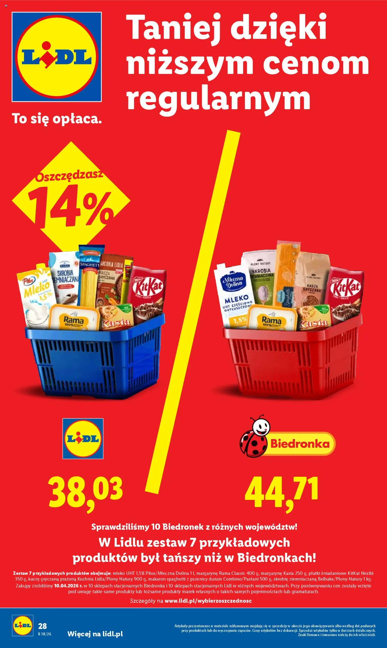 Lidl gazetka od 29.04.2026 | Strona: 28 | Produkty: Margaryna kasia, Kasza, Makaron spaghetti, Płatki