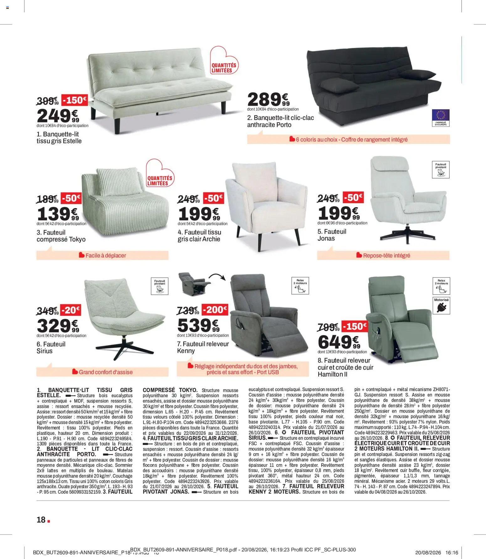 {H1} | Page: 18 | Produits: Flocons, Base, Banquette, Mousse