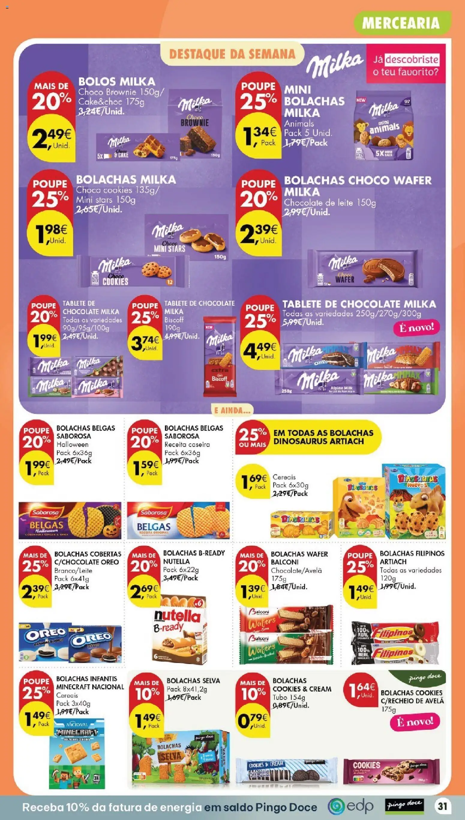 Pingo Doce Bolachas milka Promoções - Compare descontos