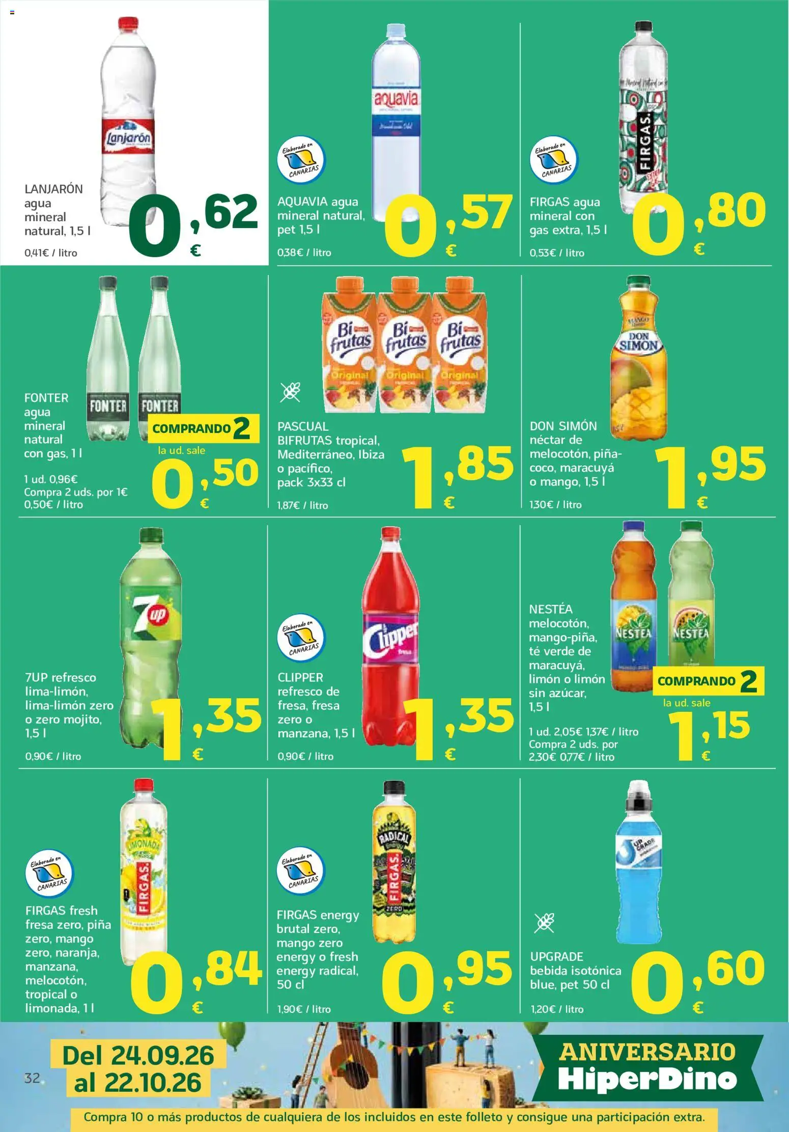 HiperDino folleto │ válido desde el 24/09/2026 | Página: 32 | Productos: Limón, Piña, Manzana, Té