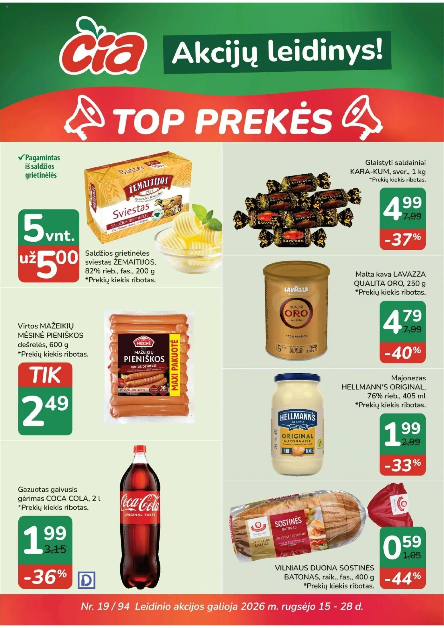 ČIA MARKET akcijos nuo 2026.09.15 | Puslapis: 1