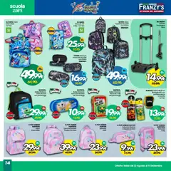 Anteprima del volantino Franzy's volantino valido a partire dal 22/08/2026 | Pagina: 14 | Prodotti: Zaino, Carrello, Astuccio, Bottiglia