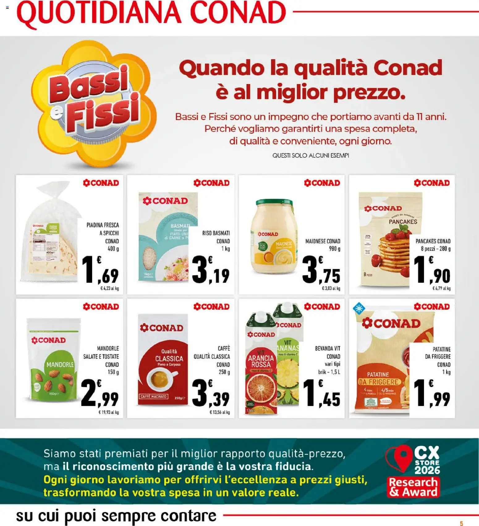 Volantino Conad del 22/07/2026 | Pagina: 5 | Prodotti: Riso Basmati, Maionese, Ananas, Macinato