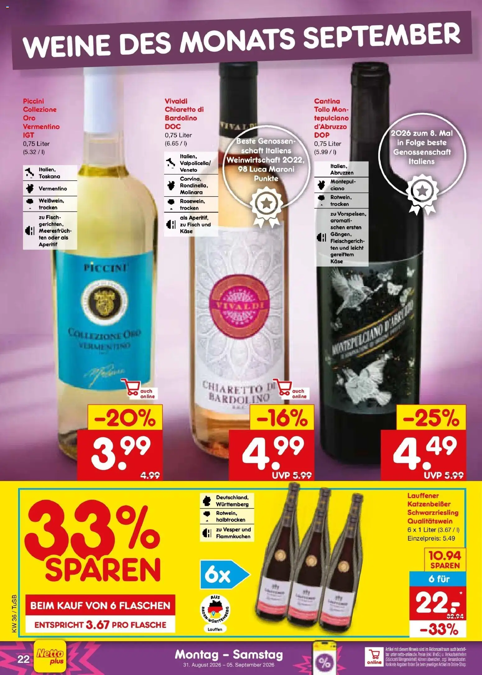 Netto Marken-Discount Prospekt Lahr-Langenwinkel (ab 31.08.2026) » Angebote | Seite: 30 | Produkte: Käse, Fisch