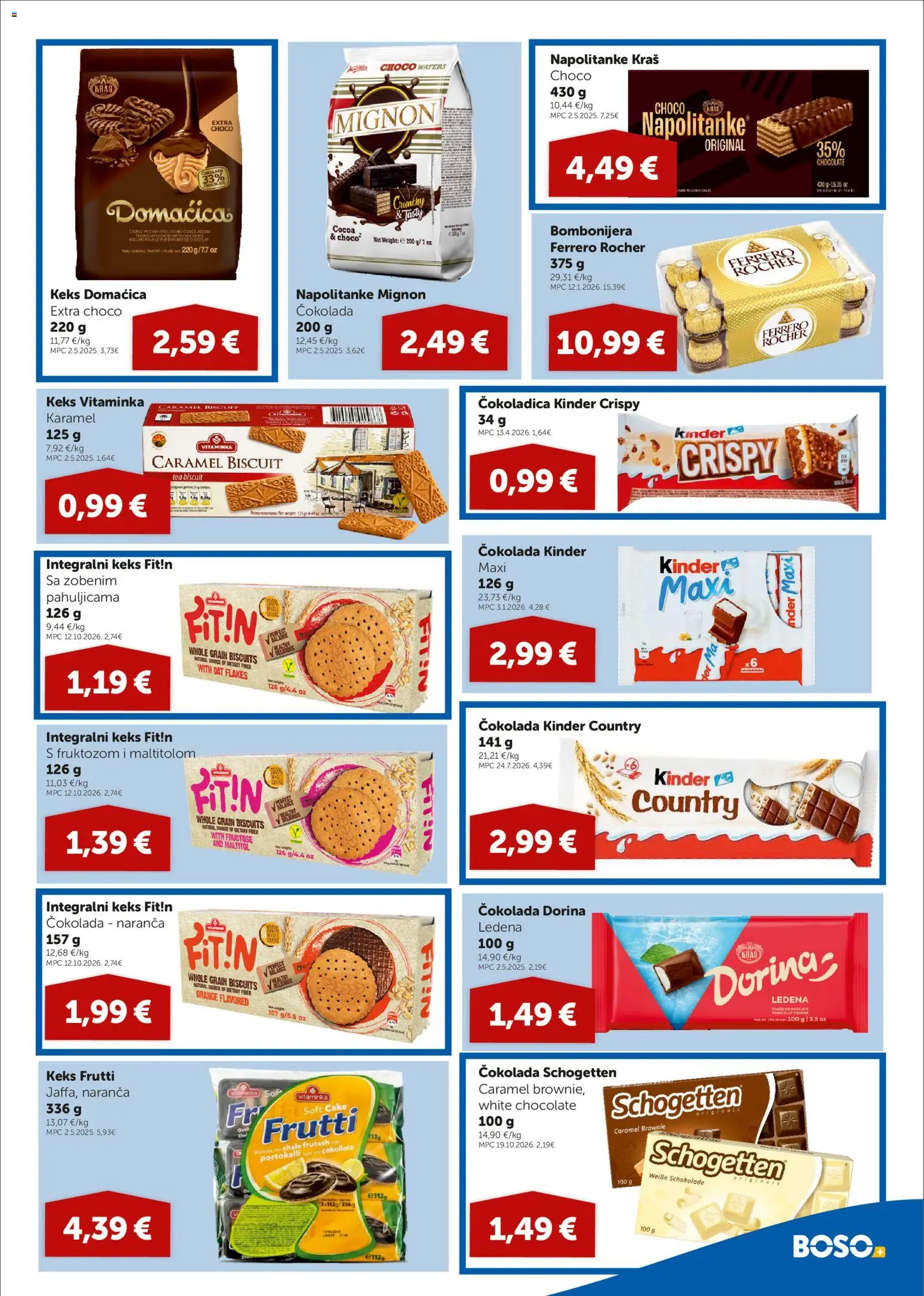 Boso katalog | vrijedi od 29.10.2026 | Stranica: 9 | Proizvodi: Dorina, Čokoladica, Domacica, Keks