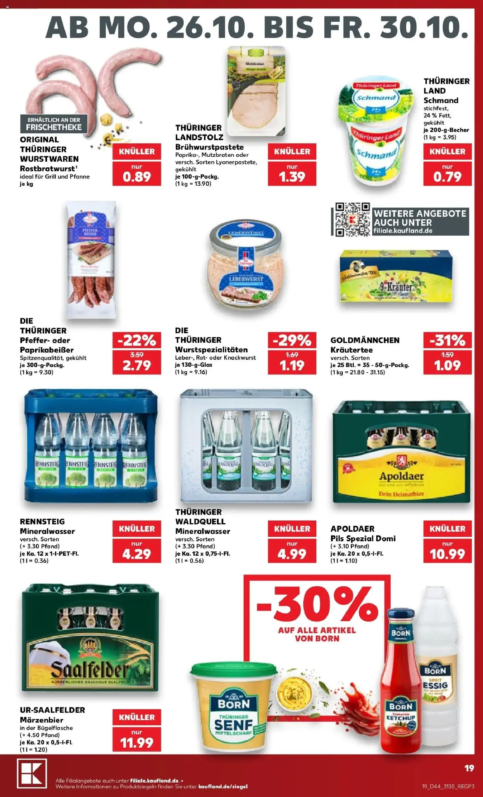 Prospekt Kaufland ab 26.10.2026 » Angebote Online zum Blättern | Seite: 23 | Produkte: Grill, Kräutertee, Pfeffer, Ketchup