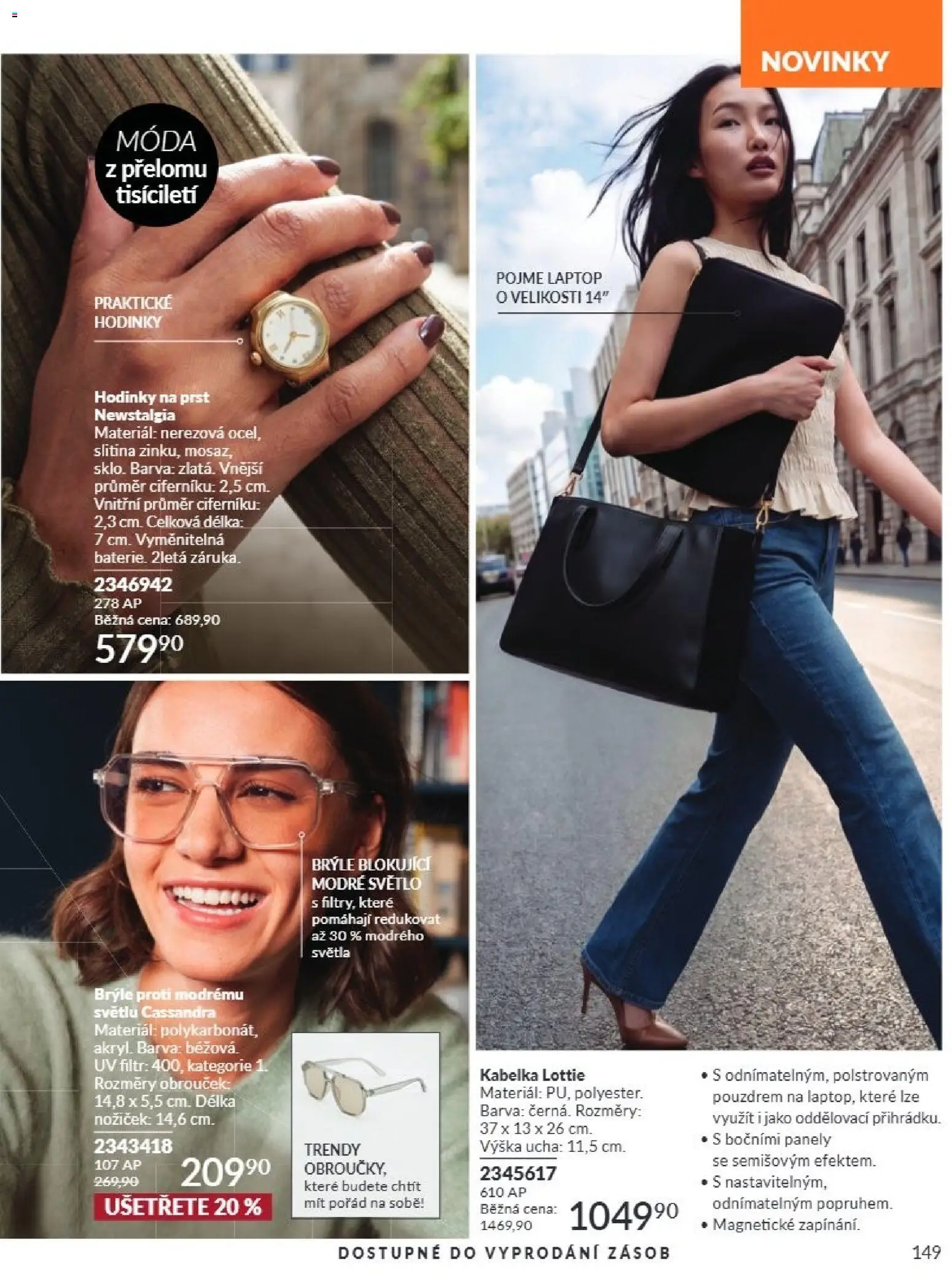 Avon Katalog 09/2026 od 01.09.2026 | Strana: 149 | Produkty: Kabelka, Brýle, Hodinky